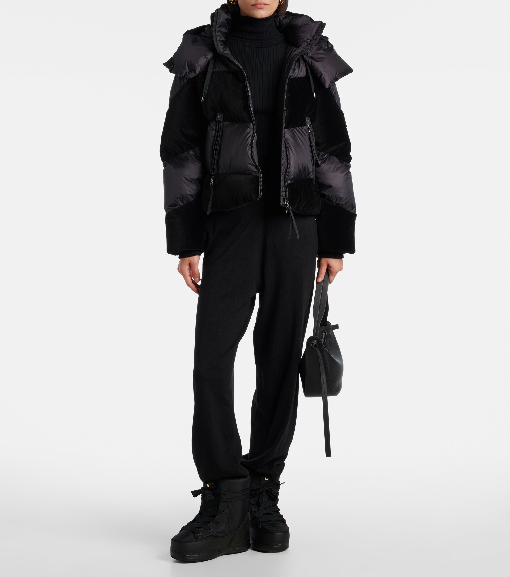 BOGNER Bogner Cathy velvet-trimmed down jacket