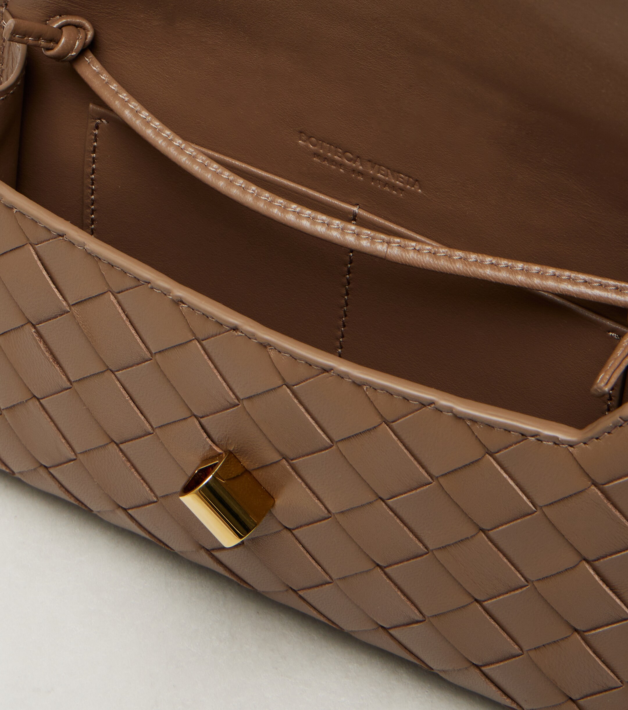 Bottega Veneta Andiamo Intrecciato leather clutch