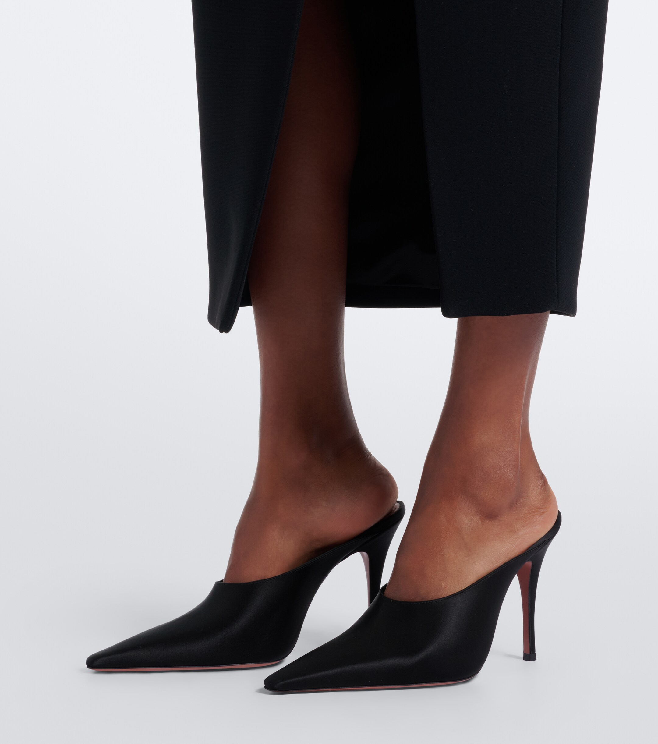 AMINA MUADDI Amina Muaddi Felicia satin mules