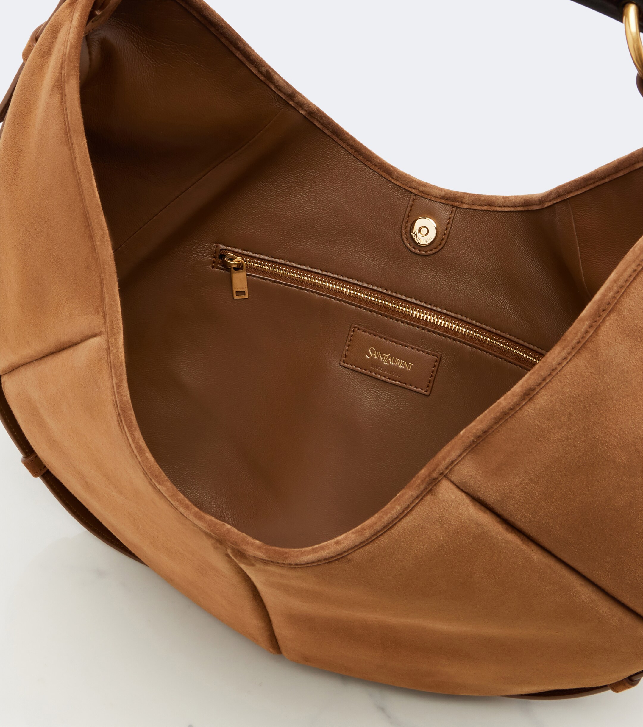 Saint Laurent Mombasa Medium suede shoulder bag