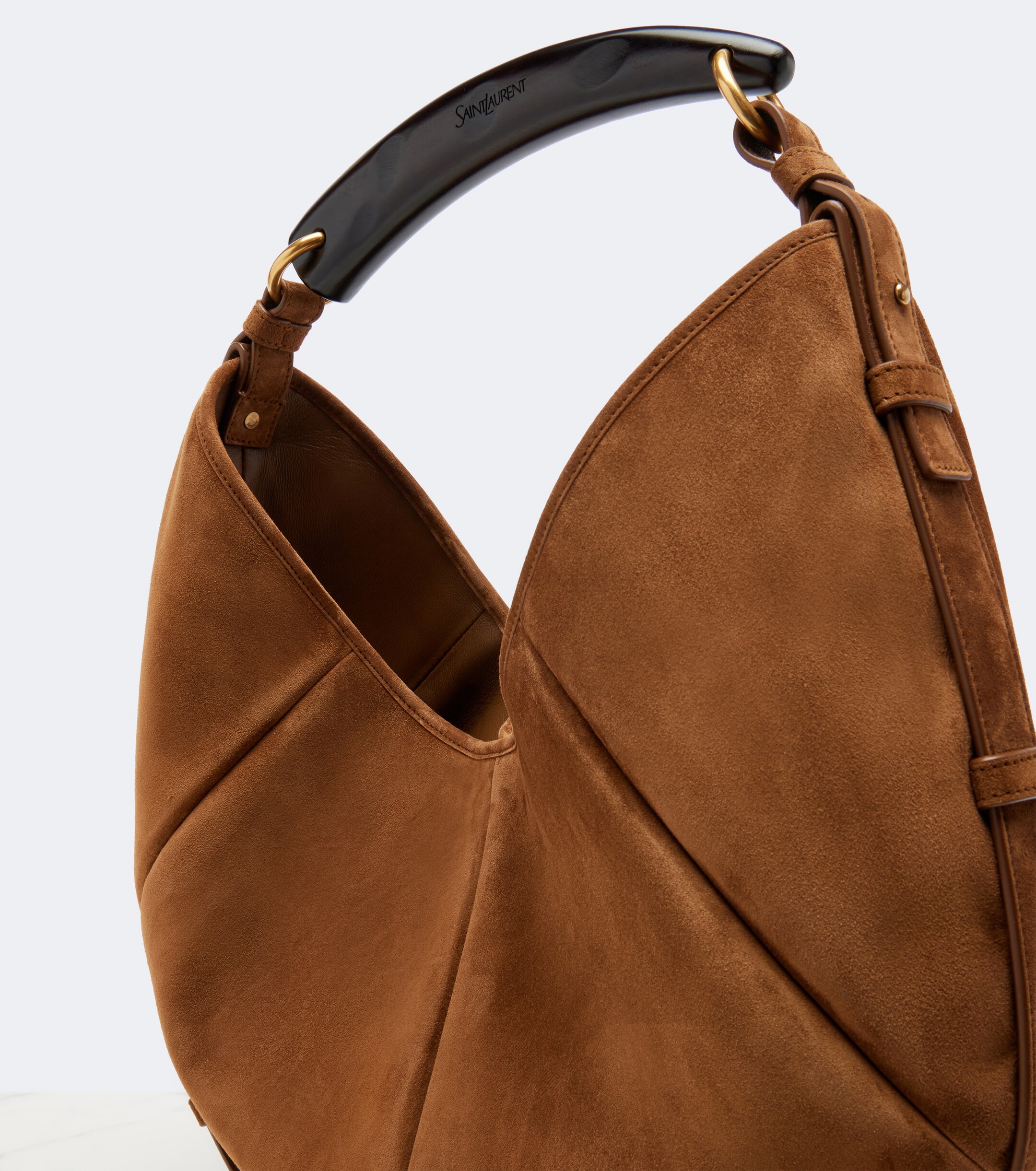 Saint Laurent Mombasa Medium suede shoulder bag