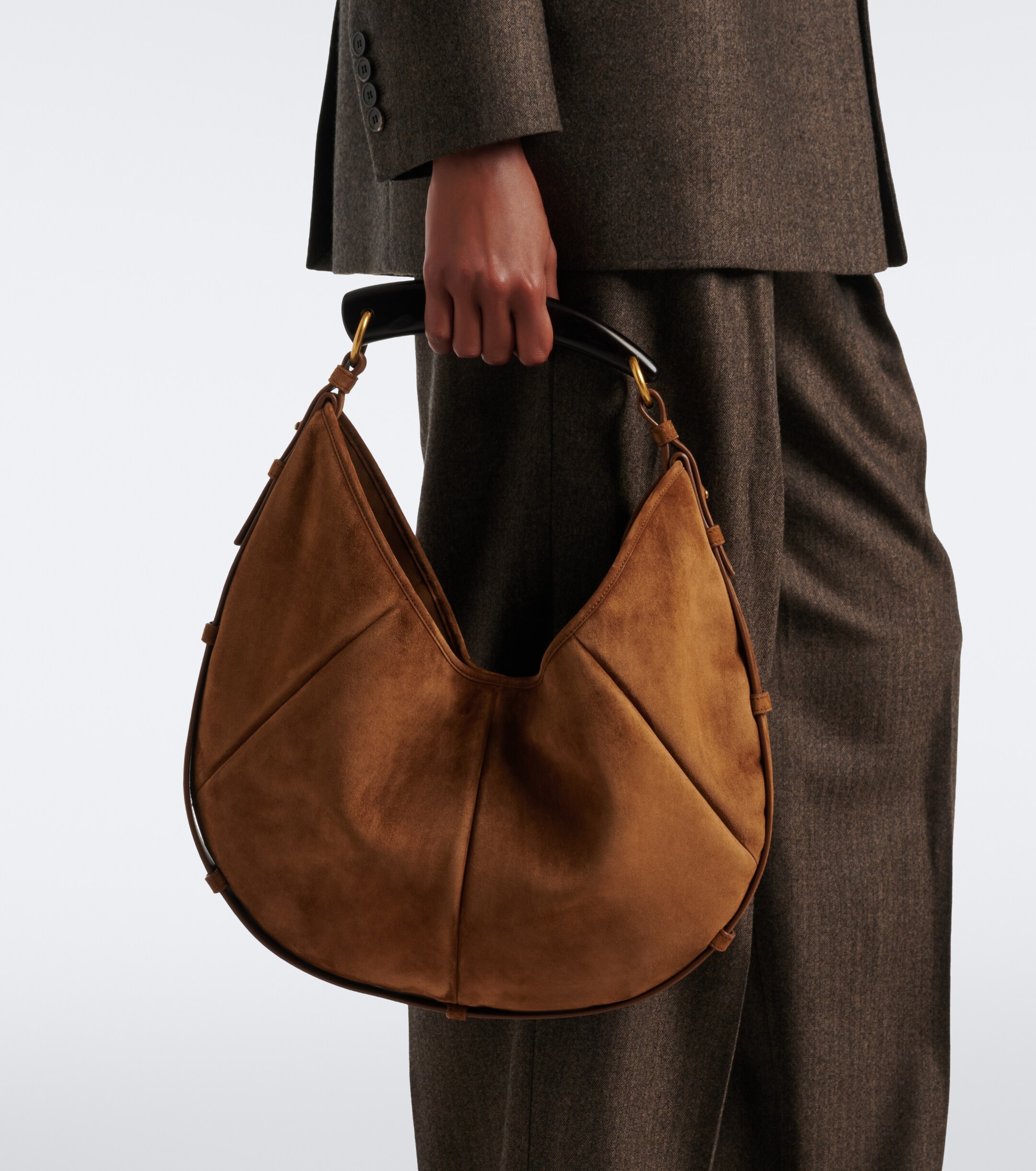Saint Laurent Mombasa Medium suede shoulder bag