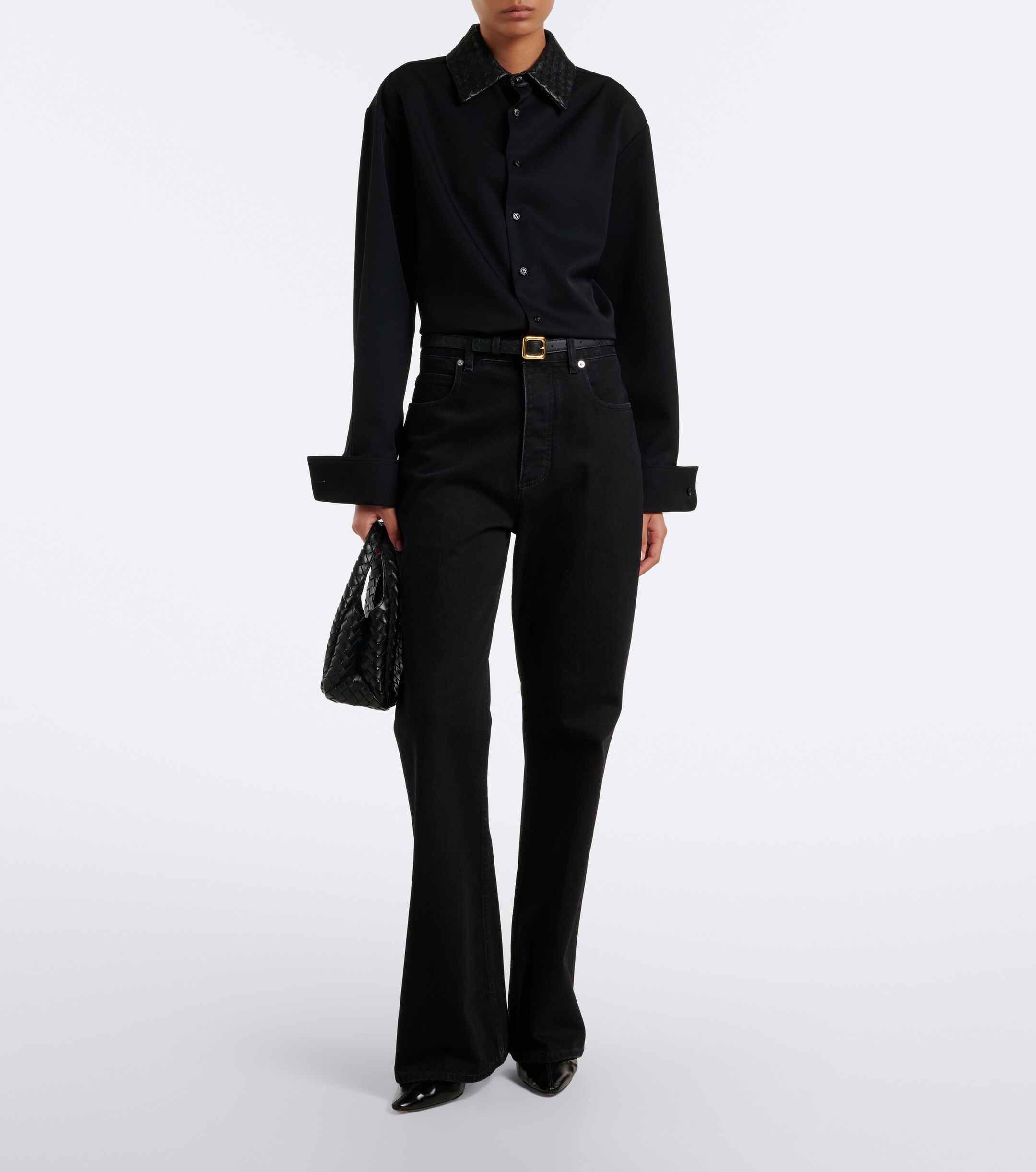 Bottega Veneta Campana Intrecciato Mini leather top-handle bag