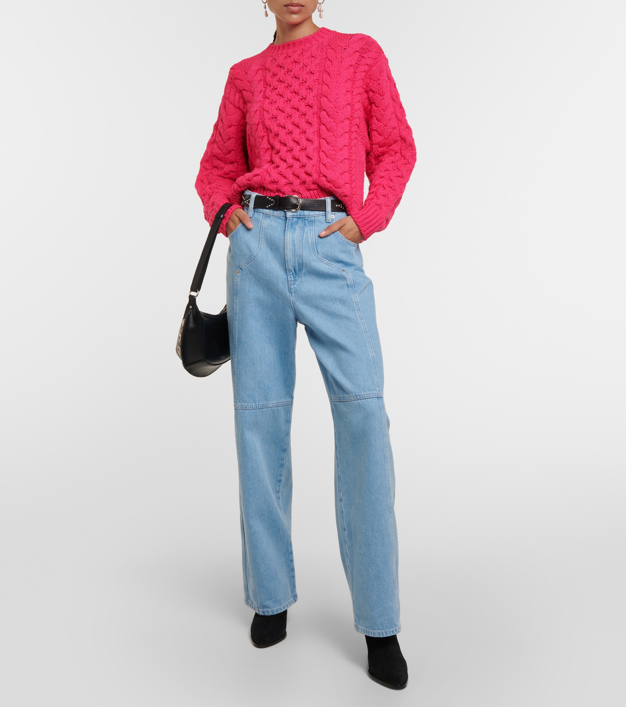 Marant Étoile Jake cable-knit wool-blend sweater