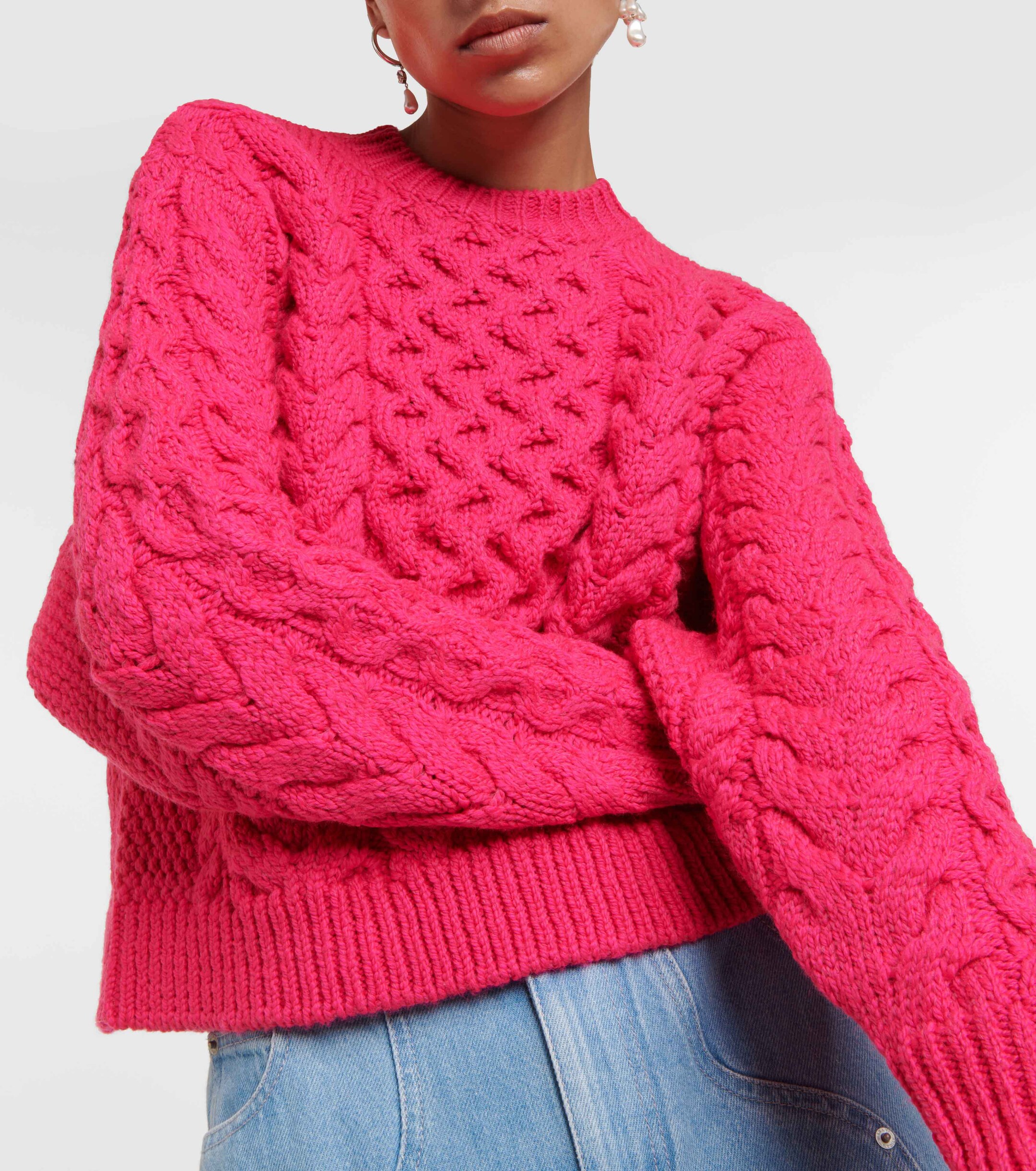 Marant Étoile Jake cable-knit wool-blend sweater