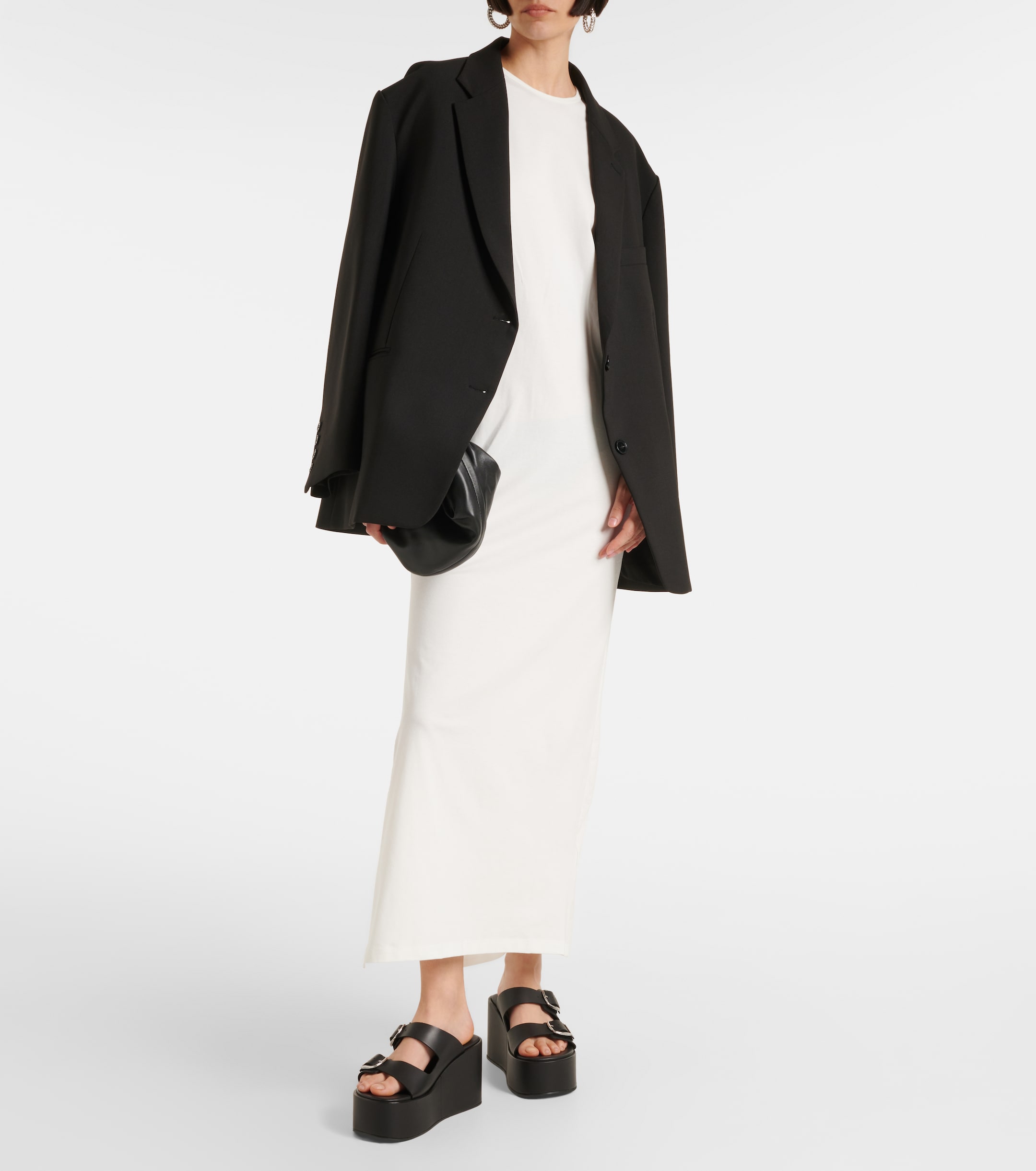 The Frankie Shop Maya cotton-blend jersey maxi dress