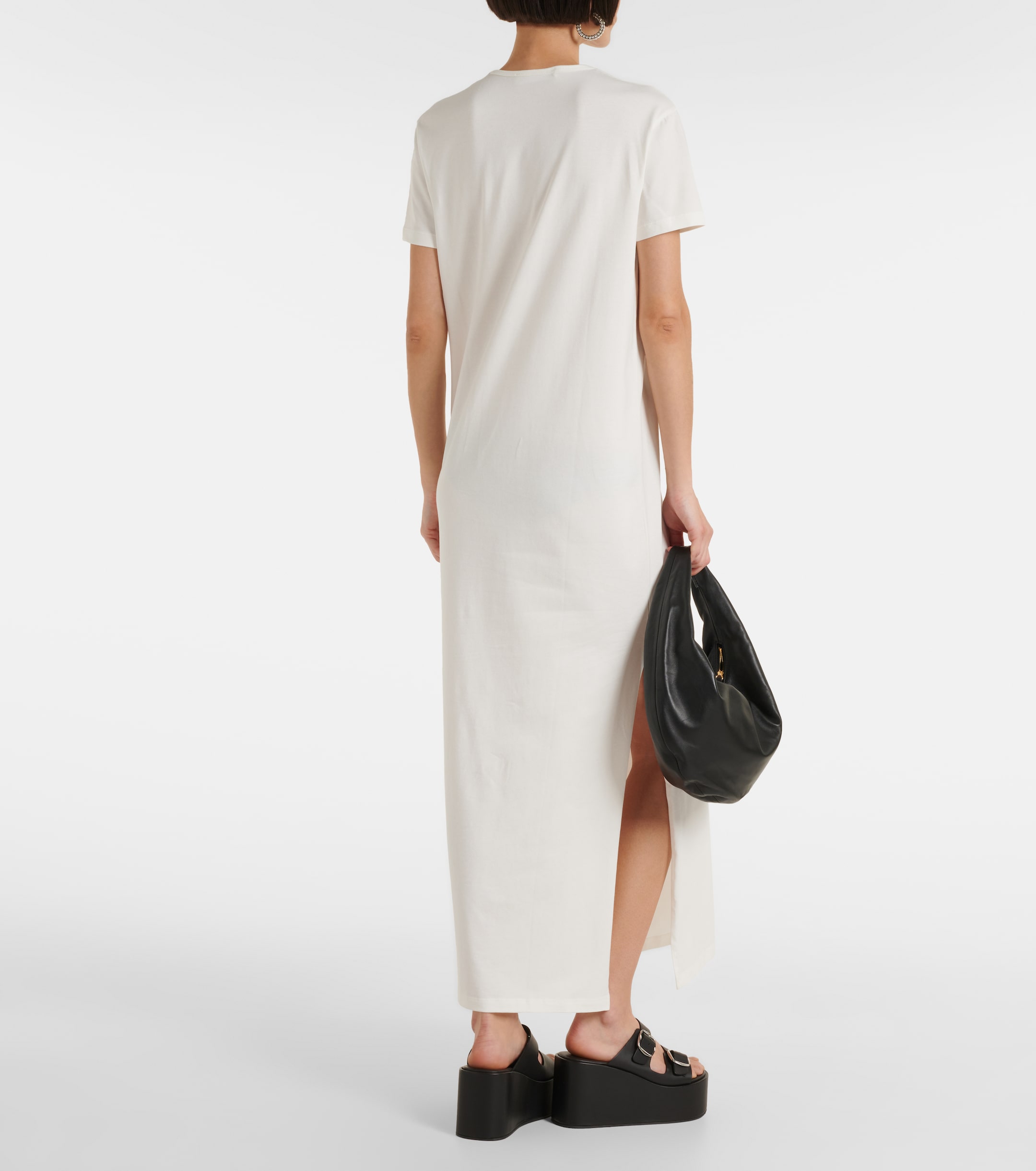 The Frankie Shop Maya cotton-blend jersey maxi dress