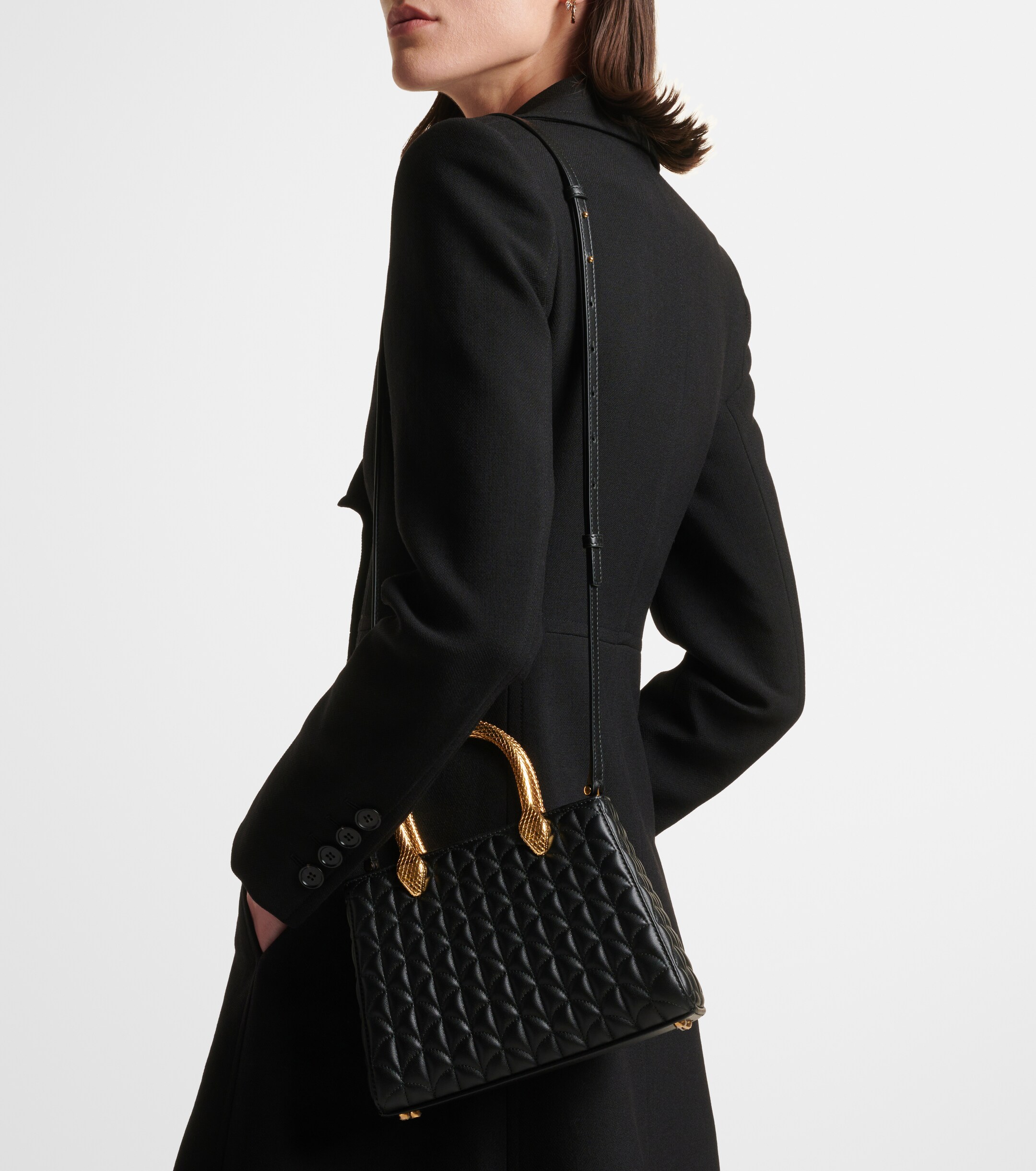 Bvlgari Serpentine Duo leather top-handle bag thumbnail