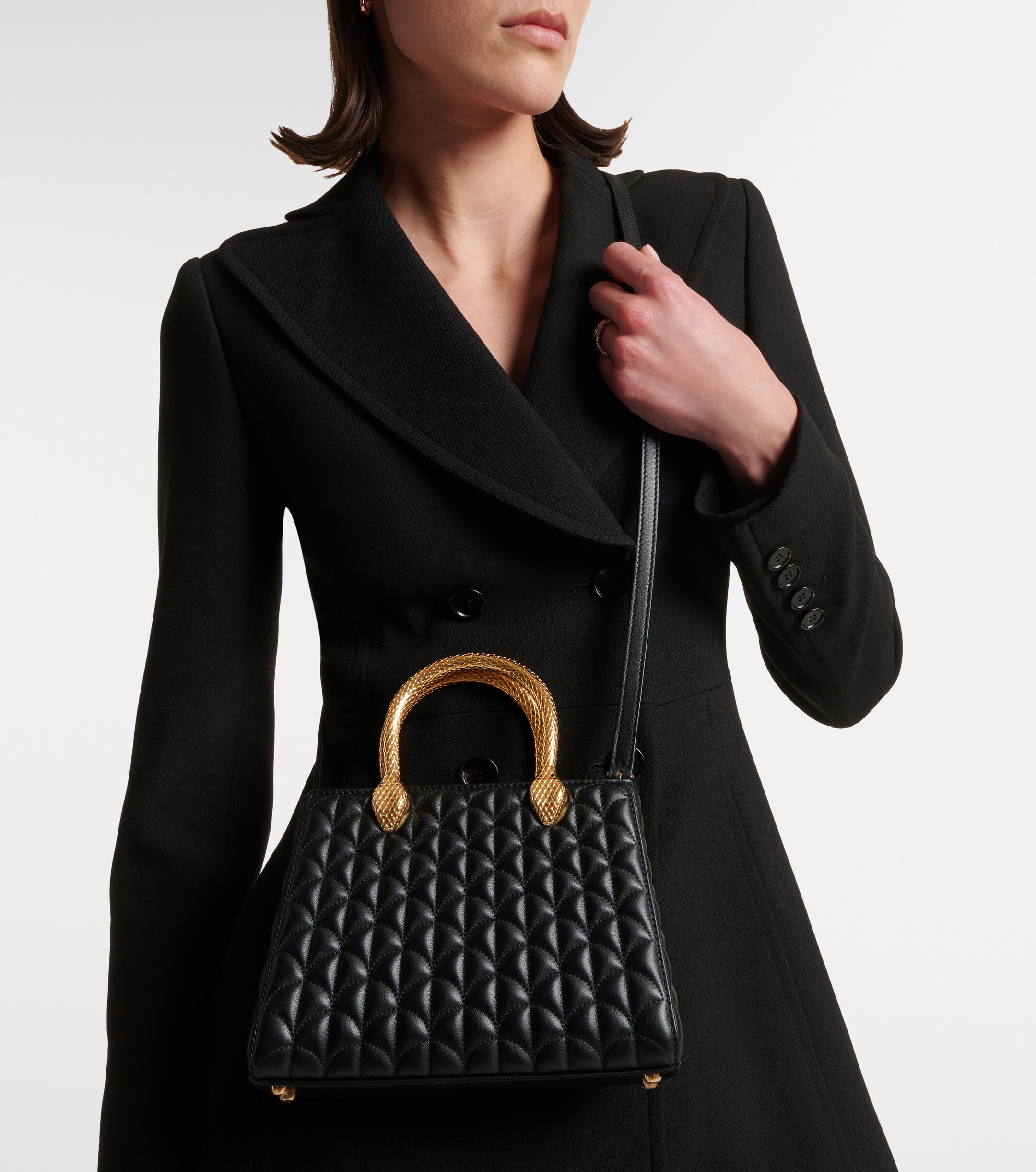 Bvlgari Serpentine Duo leather top-handle bag thumbnail