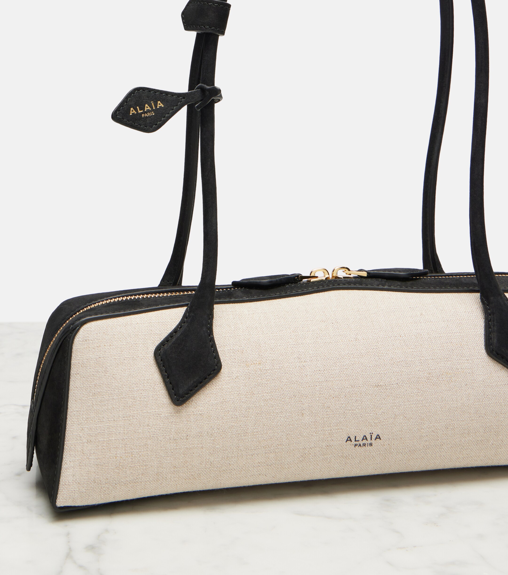 Alaïa Le Teckel Medium canvas shoulder bag
