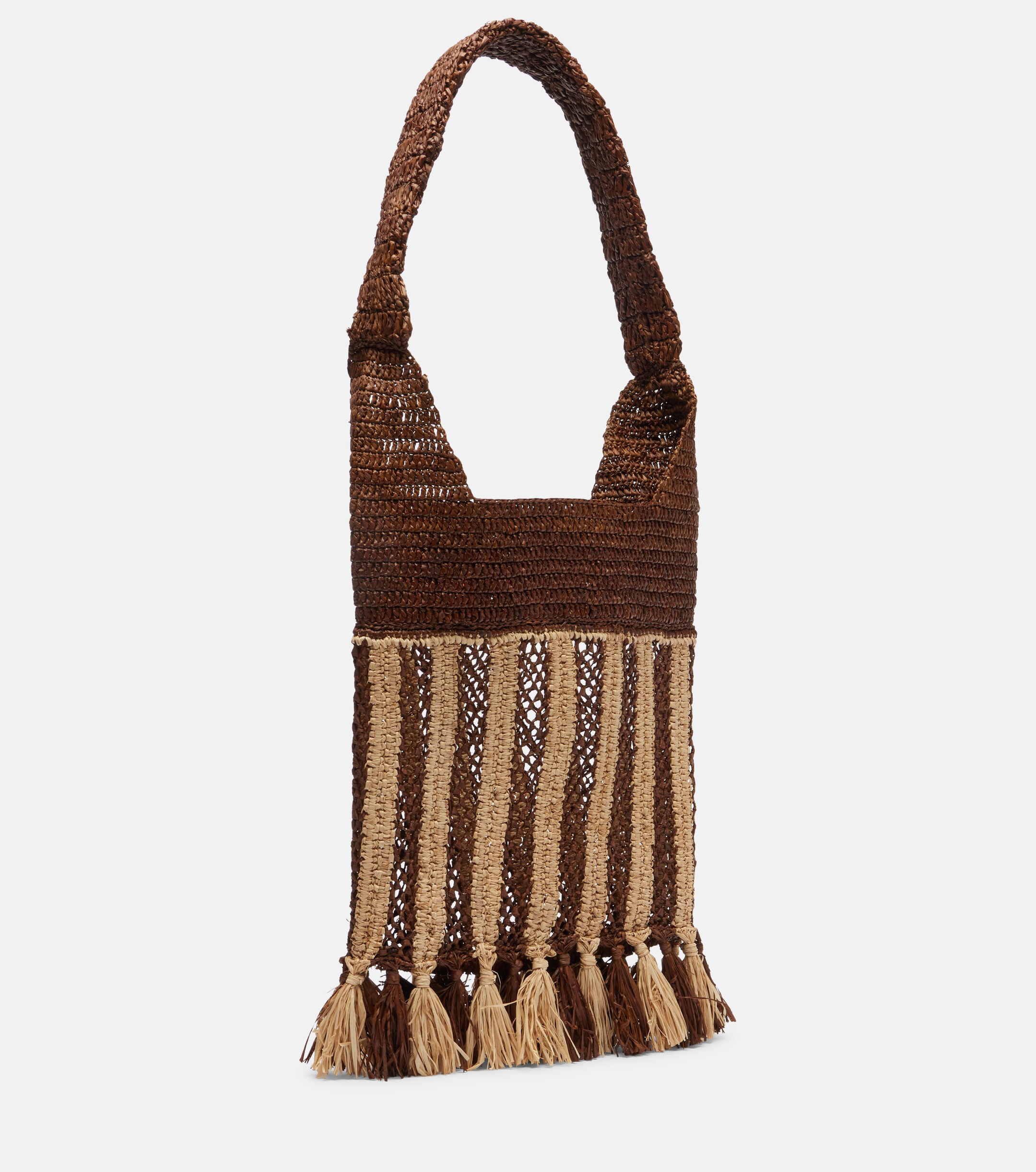 Isabel Marant Praia striped raffia tote bag
