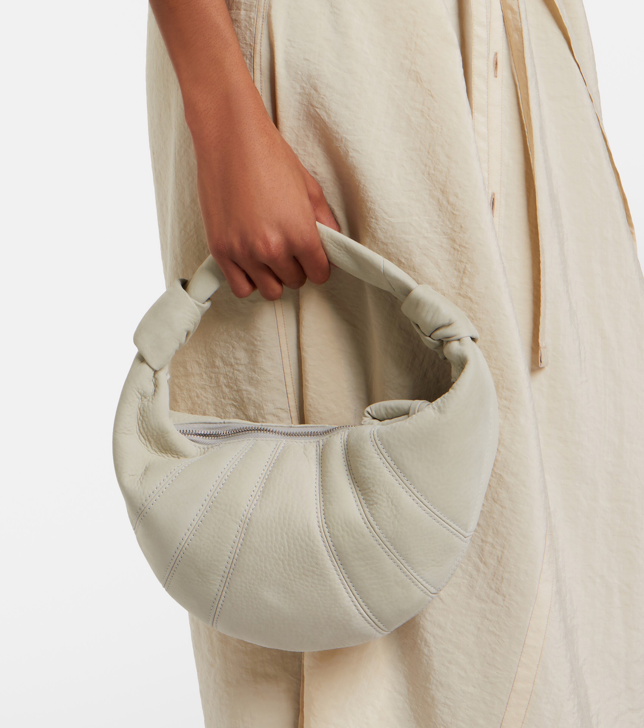 Lemaire Fortune Croissant Mini leather top-handle bag