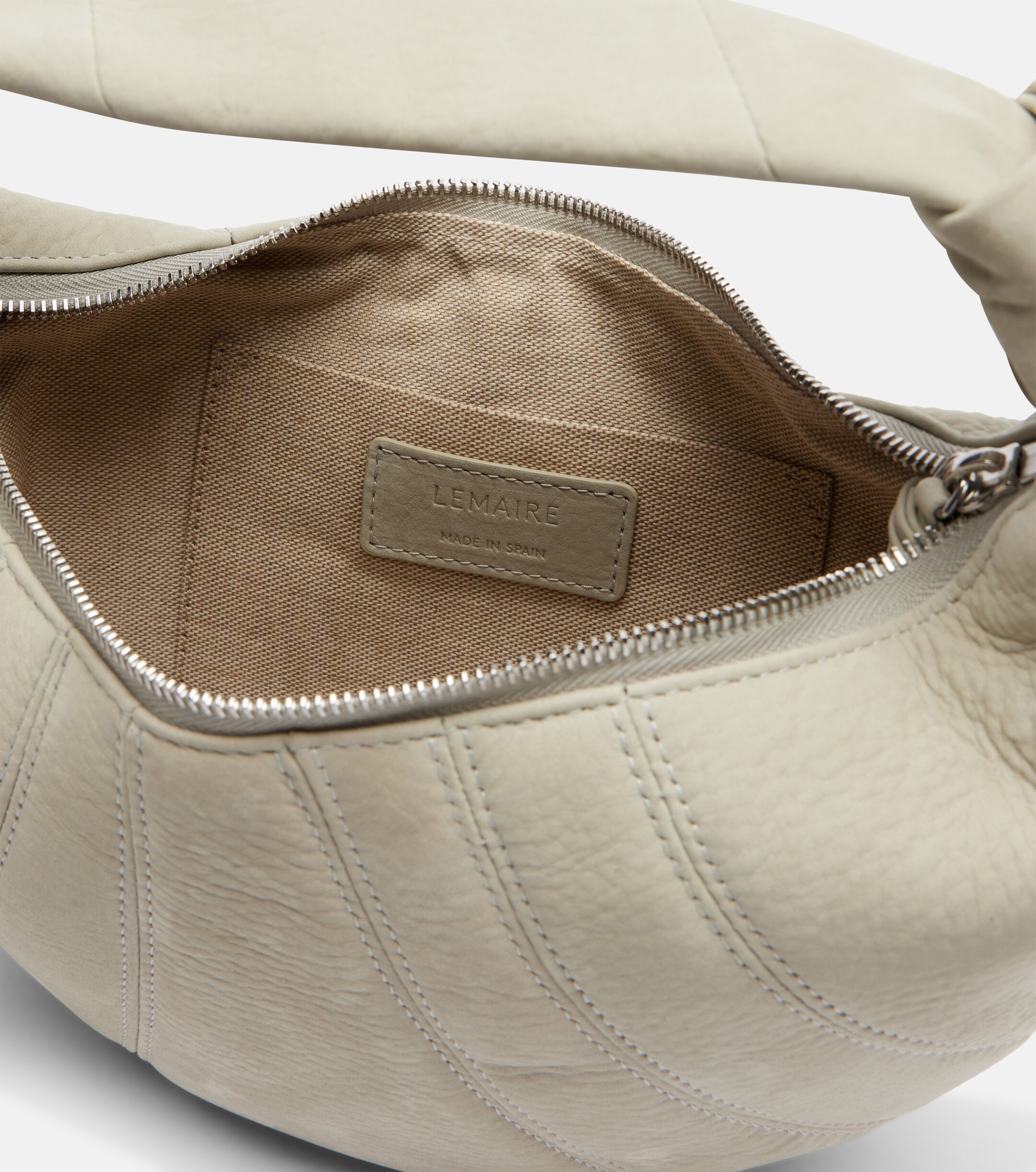 Lemaire Fortune Croissant Mini leather top-handle bag
