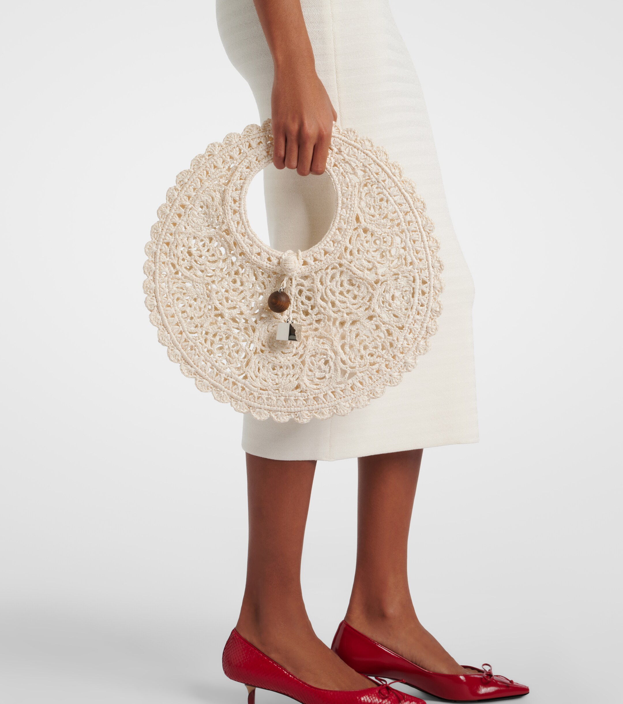 Jacquemus Spiaggia Small crochet top-handle bag