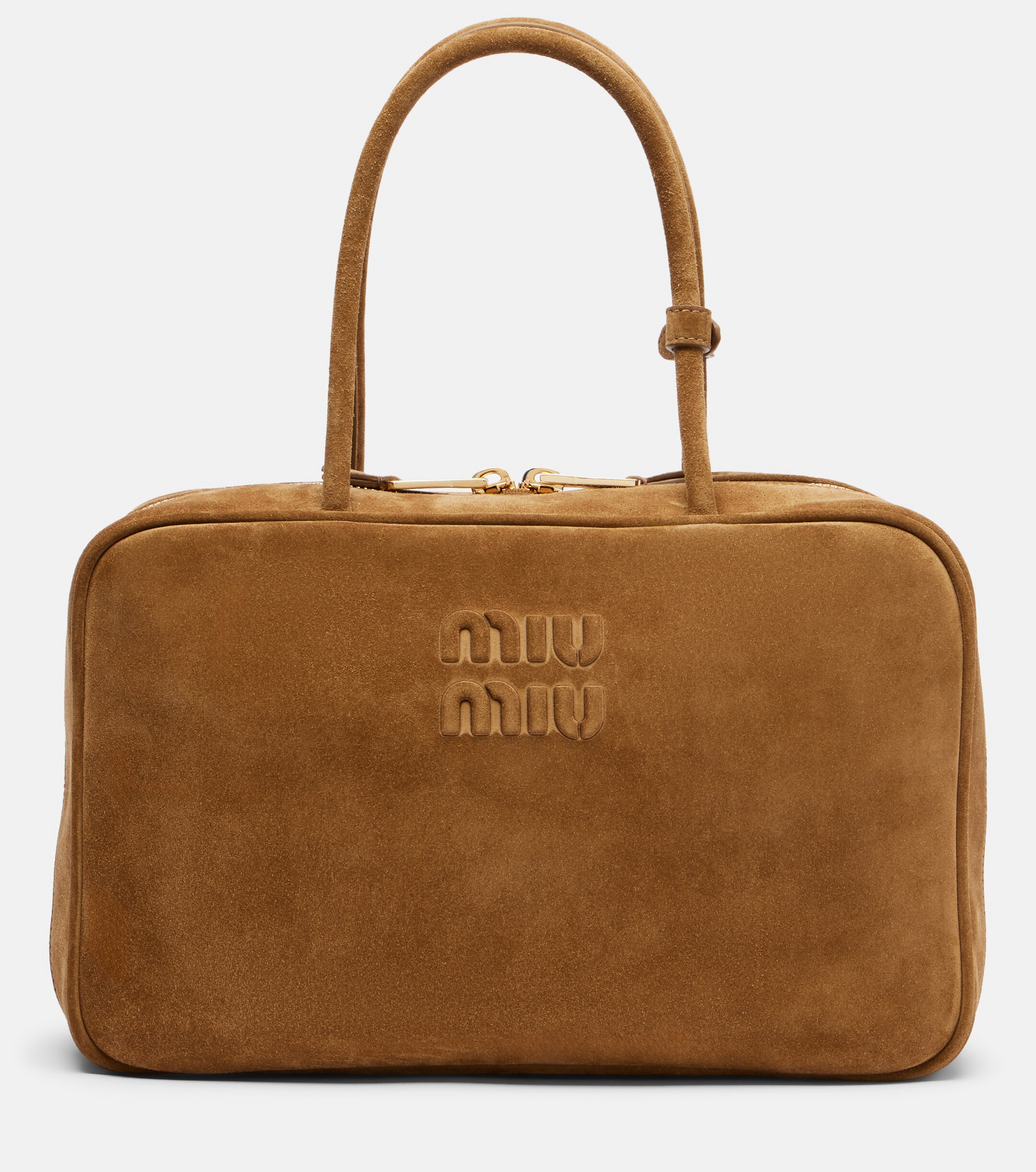 Miu Miu Beau Large suede top-handle bag