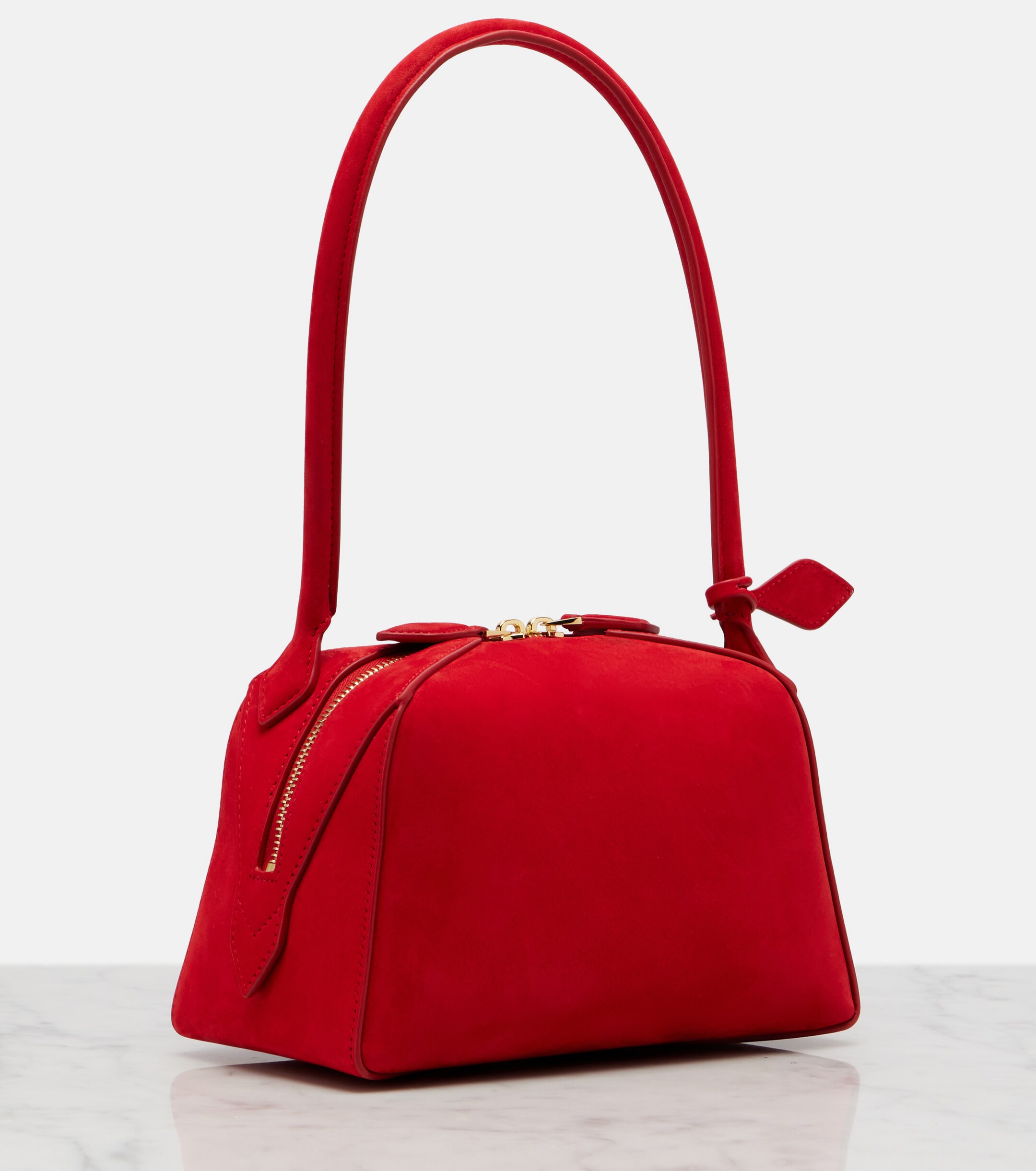 Alaïa Le Bouledogue Small suede shoulder bag