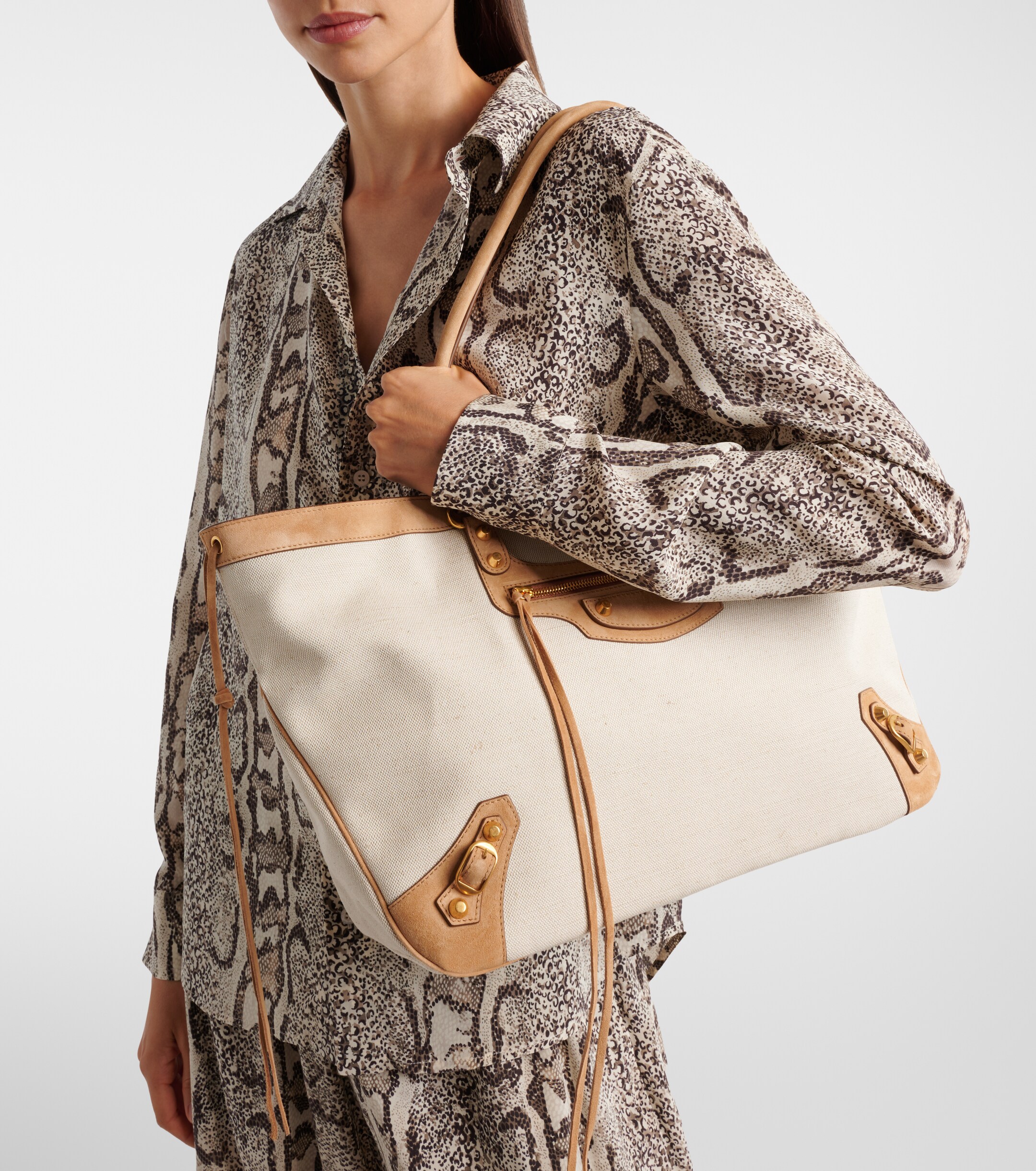 Balenciaga Le City Beach Medium canvas tote bag