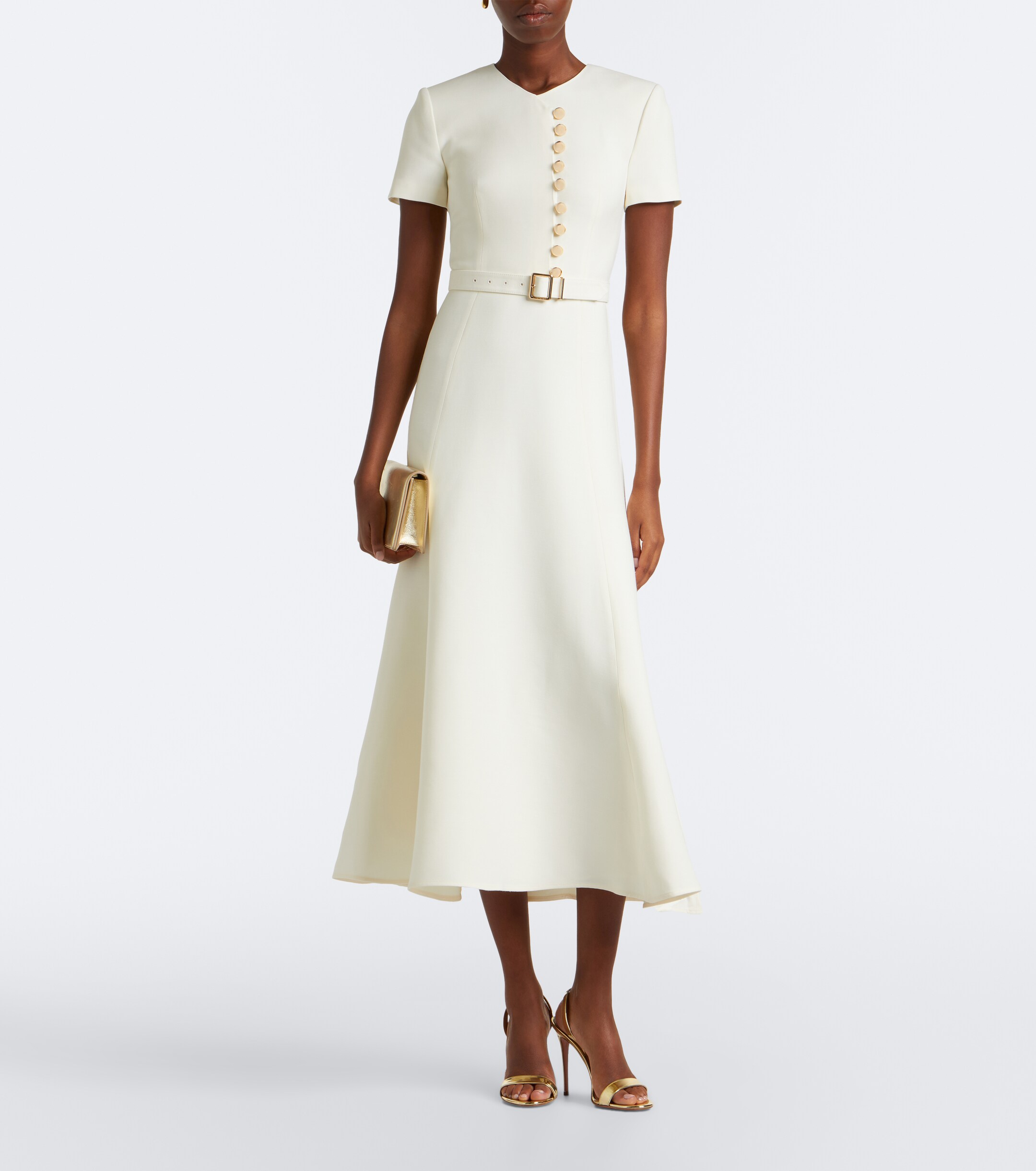 Roland Mouret Roland Mouret Belted wool and silk cocktail dress