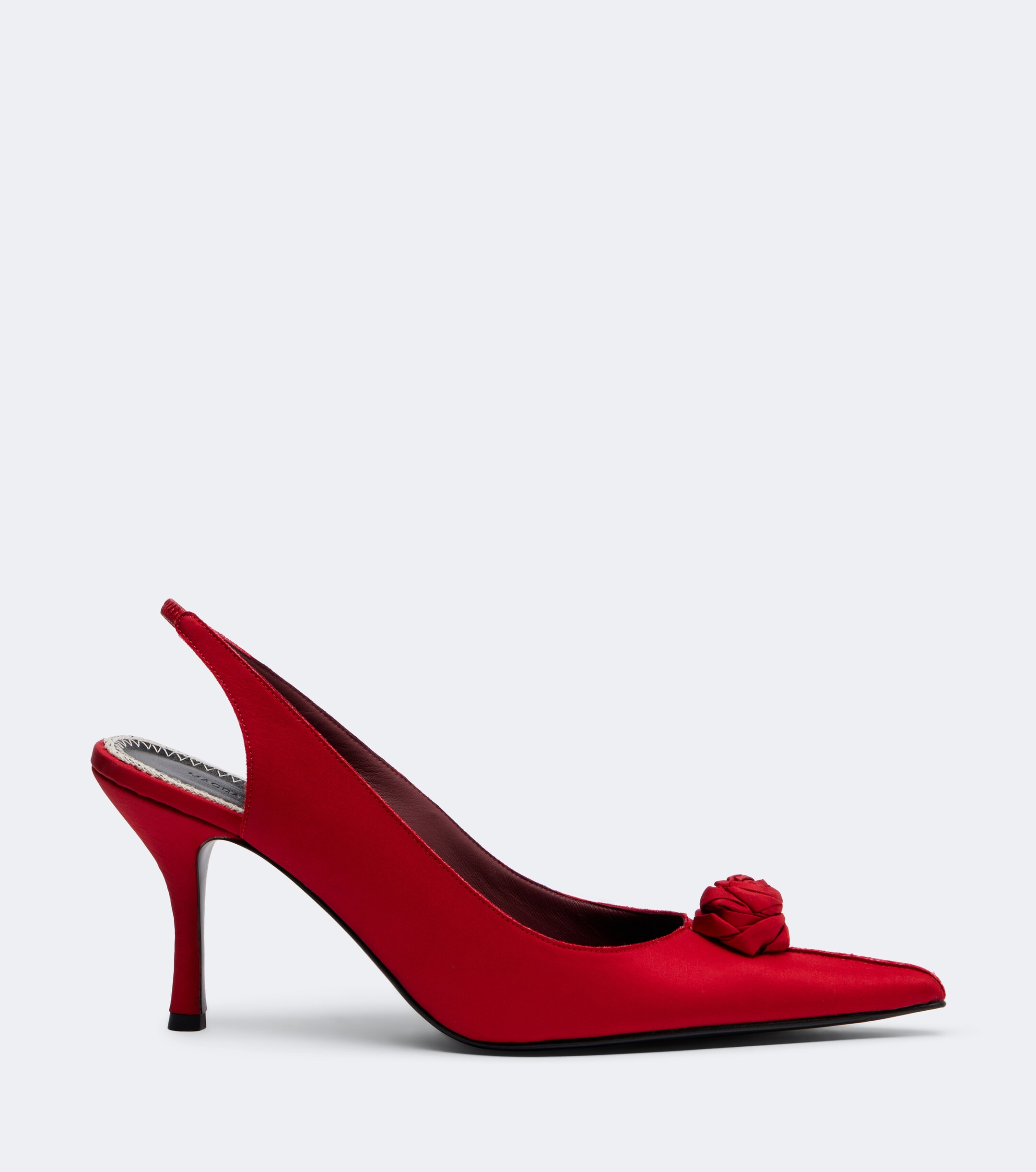 Magda Butrym Magda Butrym Floral-appliqué satin slingback pumps