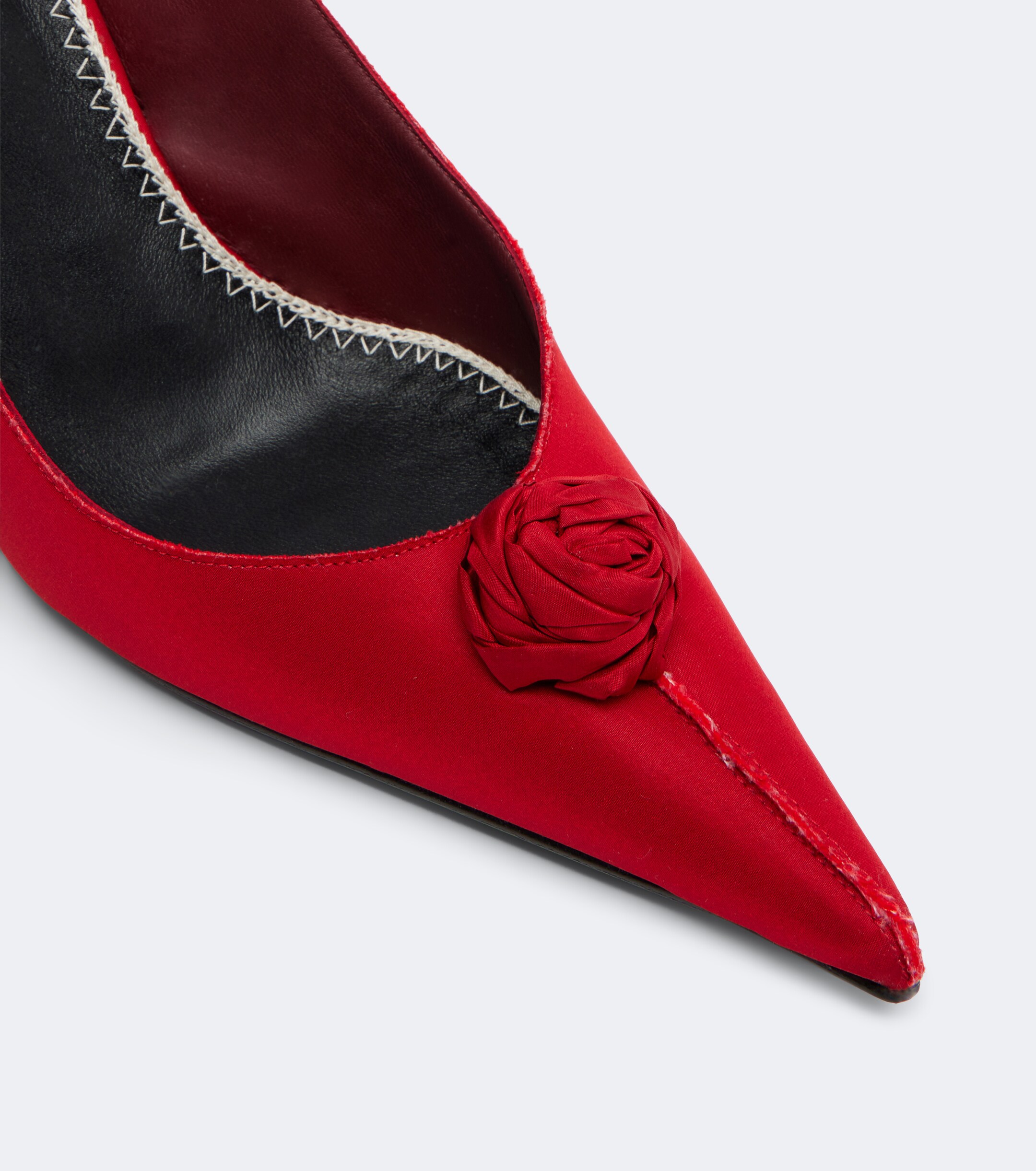 Magda Butrym Magda Butrym Floral-appliqué satin slingback pumps