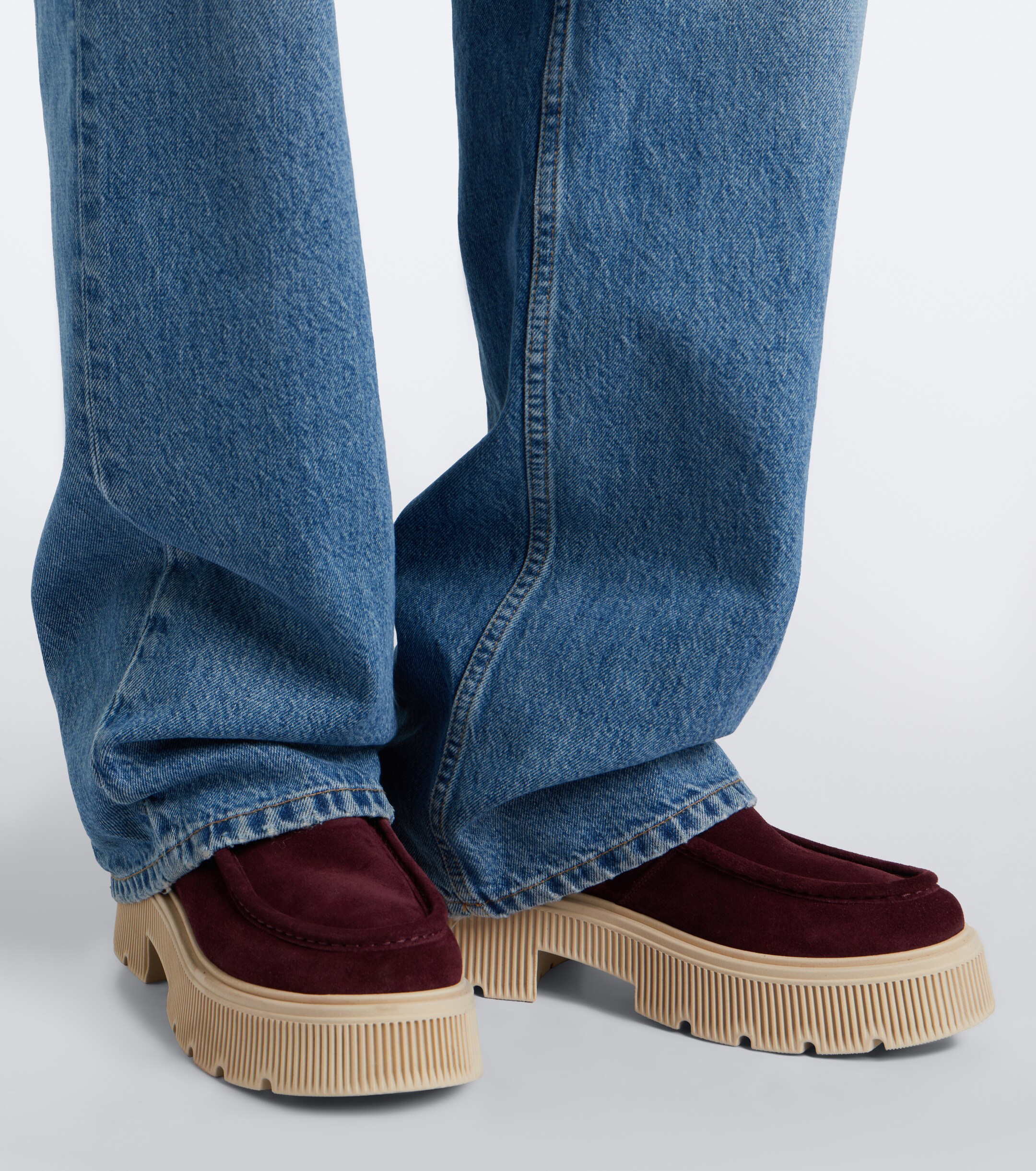 BOGNER Bogner Turin shearling-trimmed suede lace-up boots