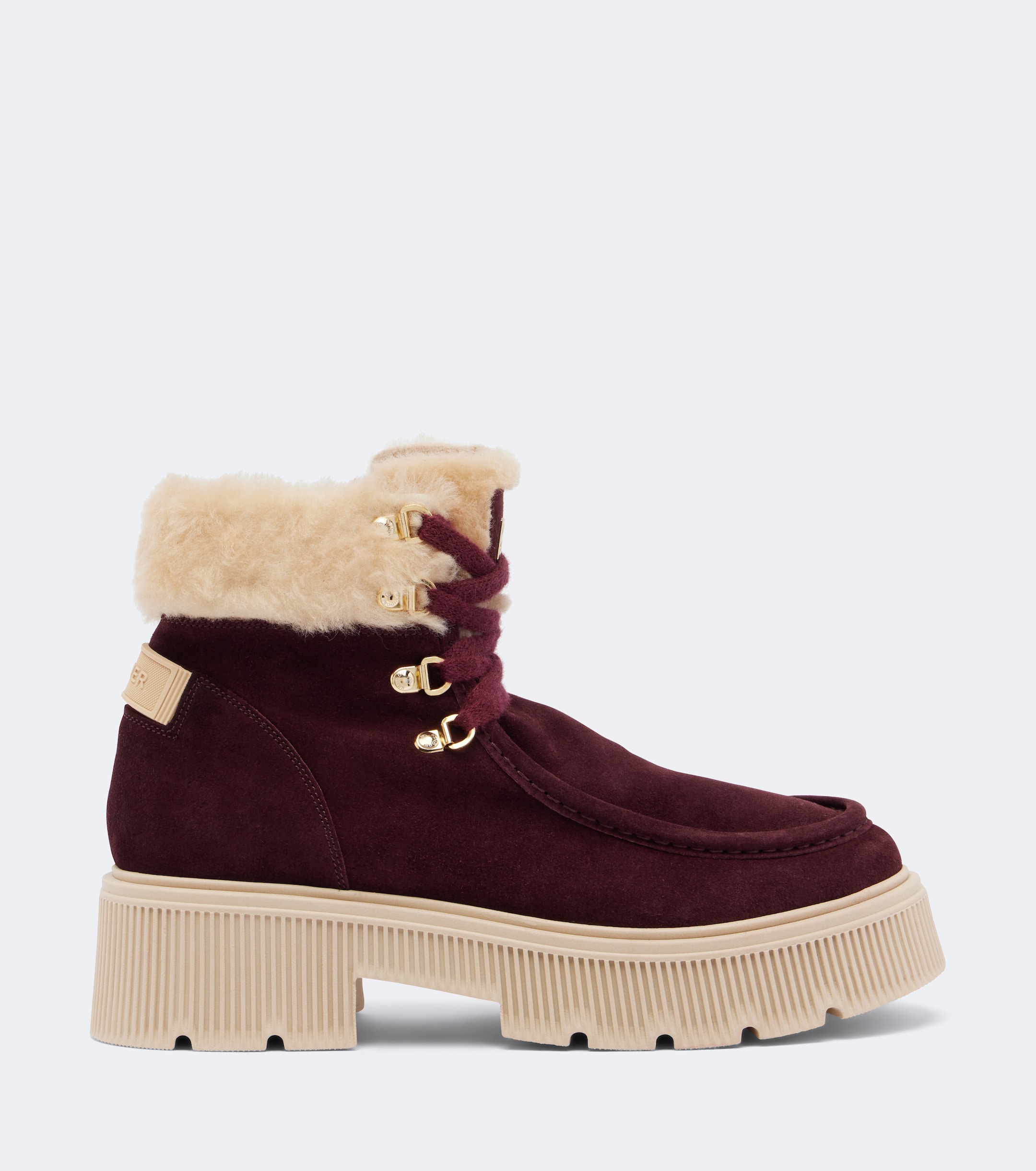 BOGNER Bogner Turin shearling-trimmed suede lace-up boots