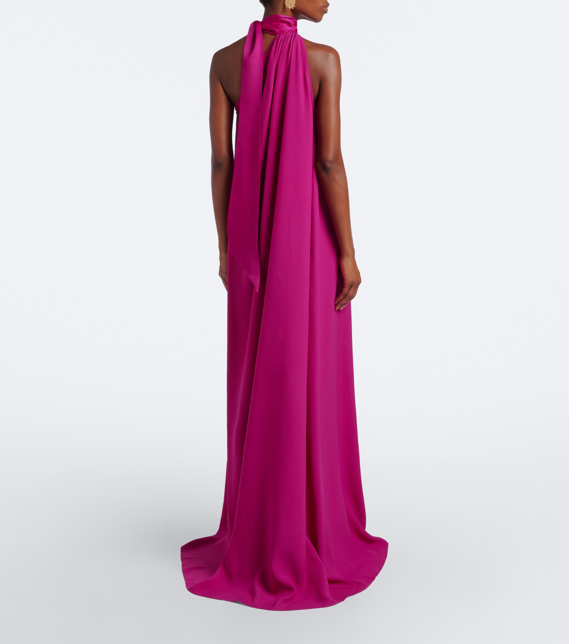 Taller Marmo Taller Marmo Astor scarf-detail draped one-shoulder gown