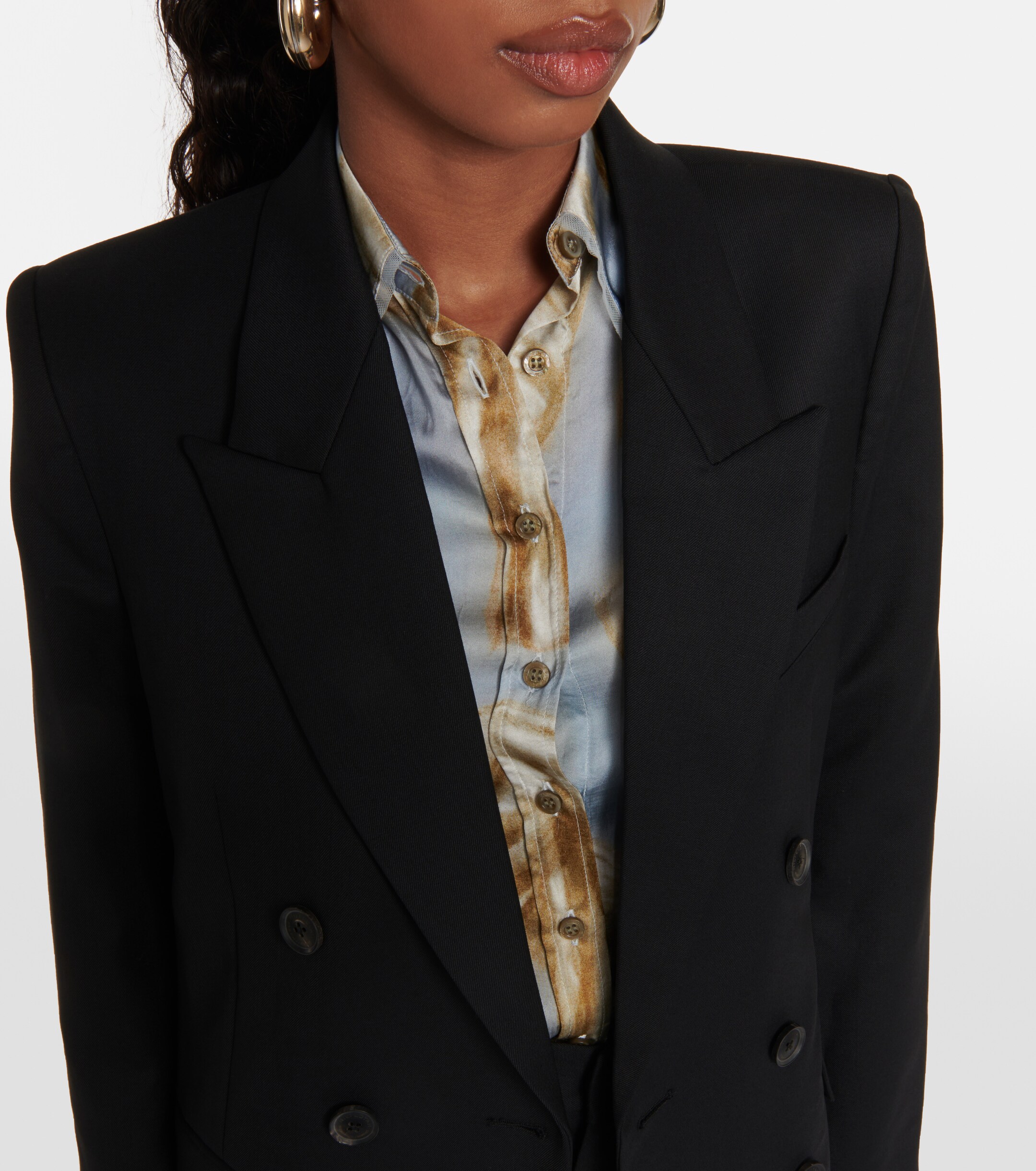 Nili Lotan Valerie wool twill blazer thumbnail
