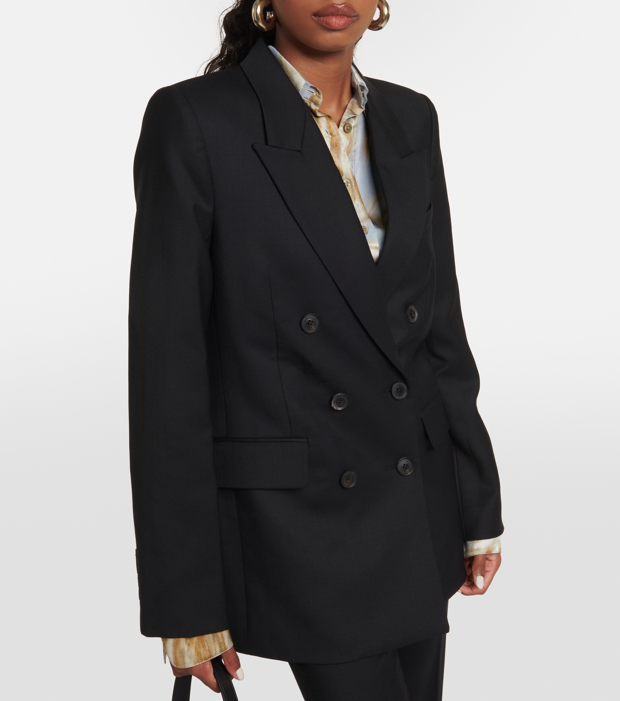 Nili Lotan Valerie wool twill blazer thumbnail