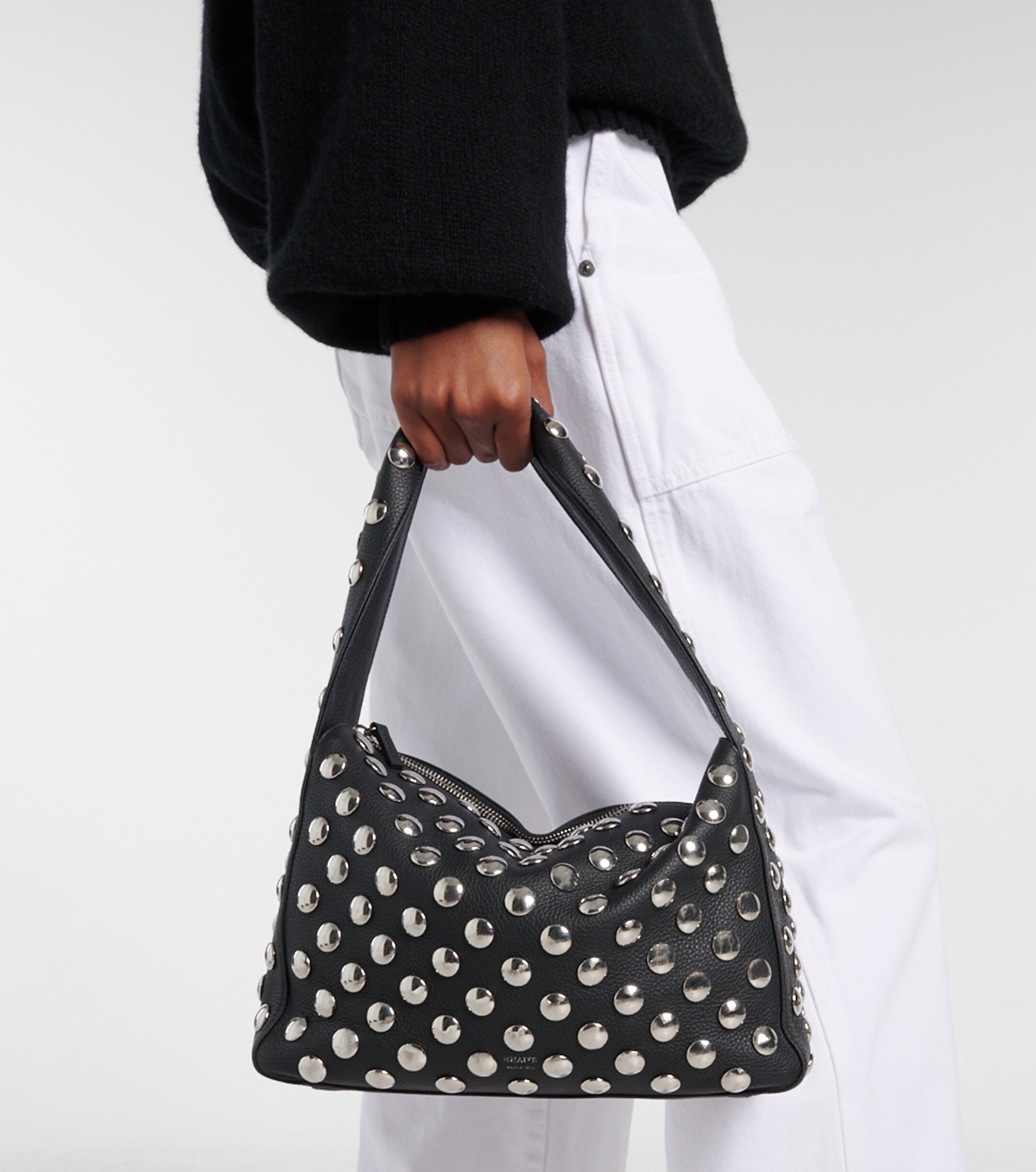 KHAITE Elena Medium studded leather shoulder bag