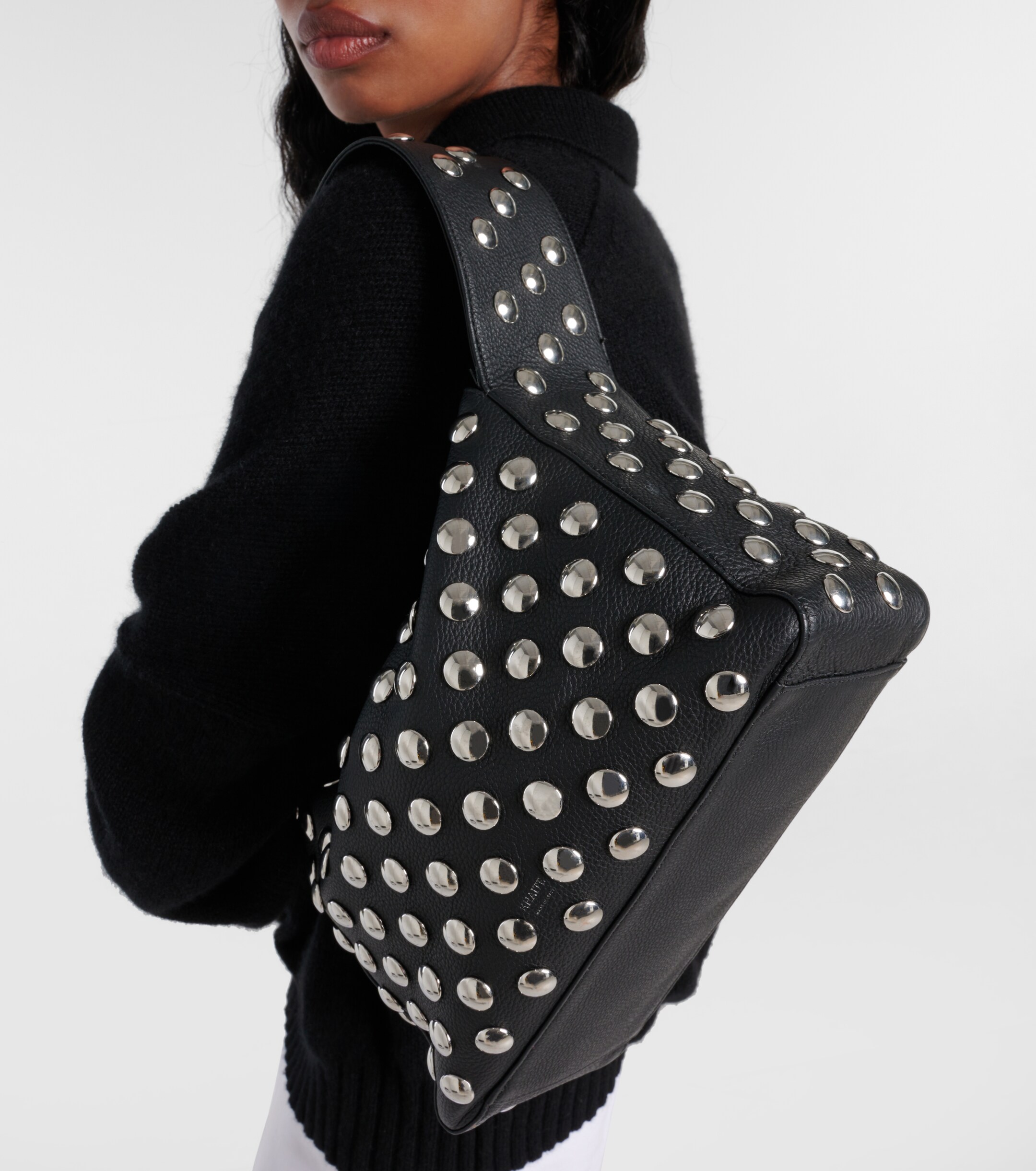KHAITE Elena Medium studded leather shoulder bag