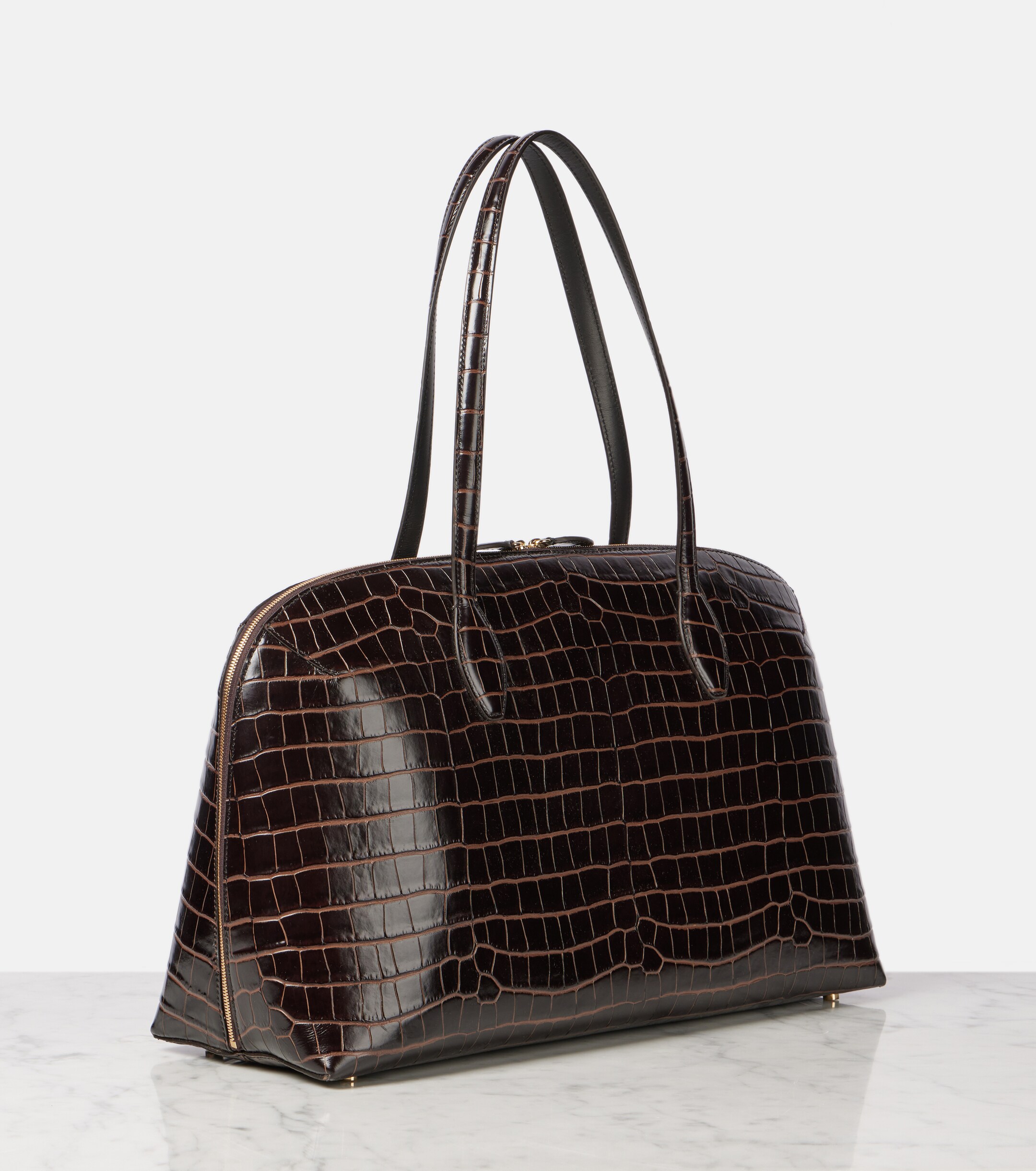 TOTEME Croc-effect leather tote bag