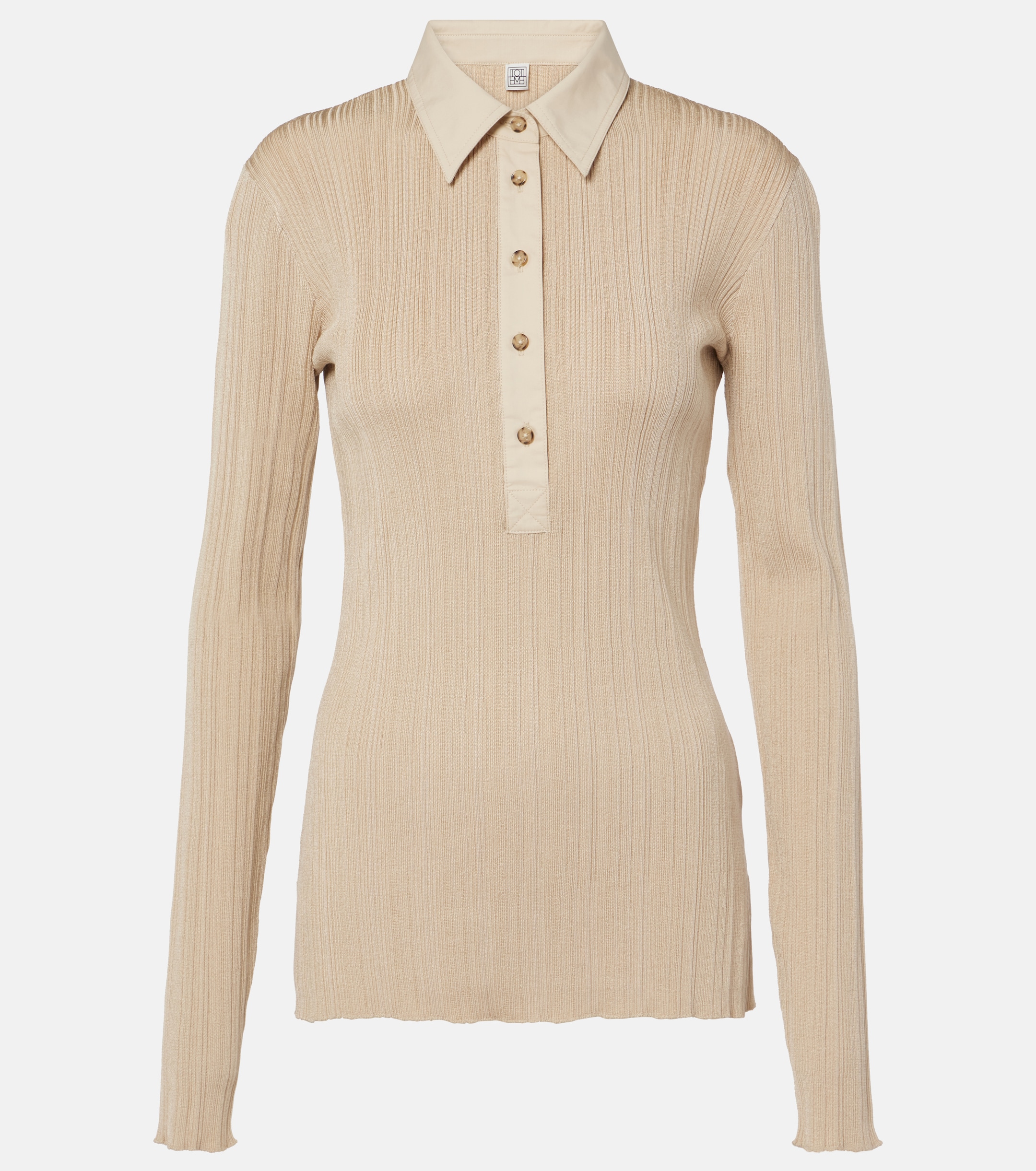 TOTEME Jersey polo sweater thumbnail