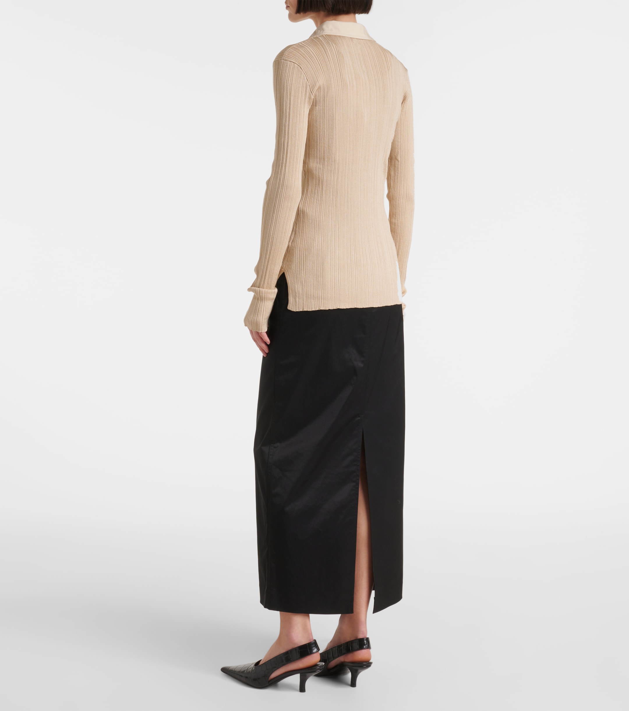 TOTEME Jersey polo sweater thumbnail