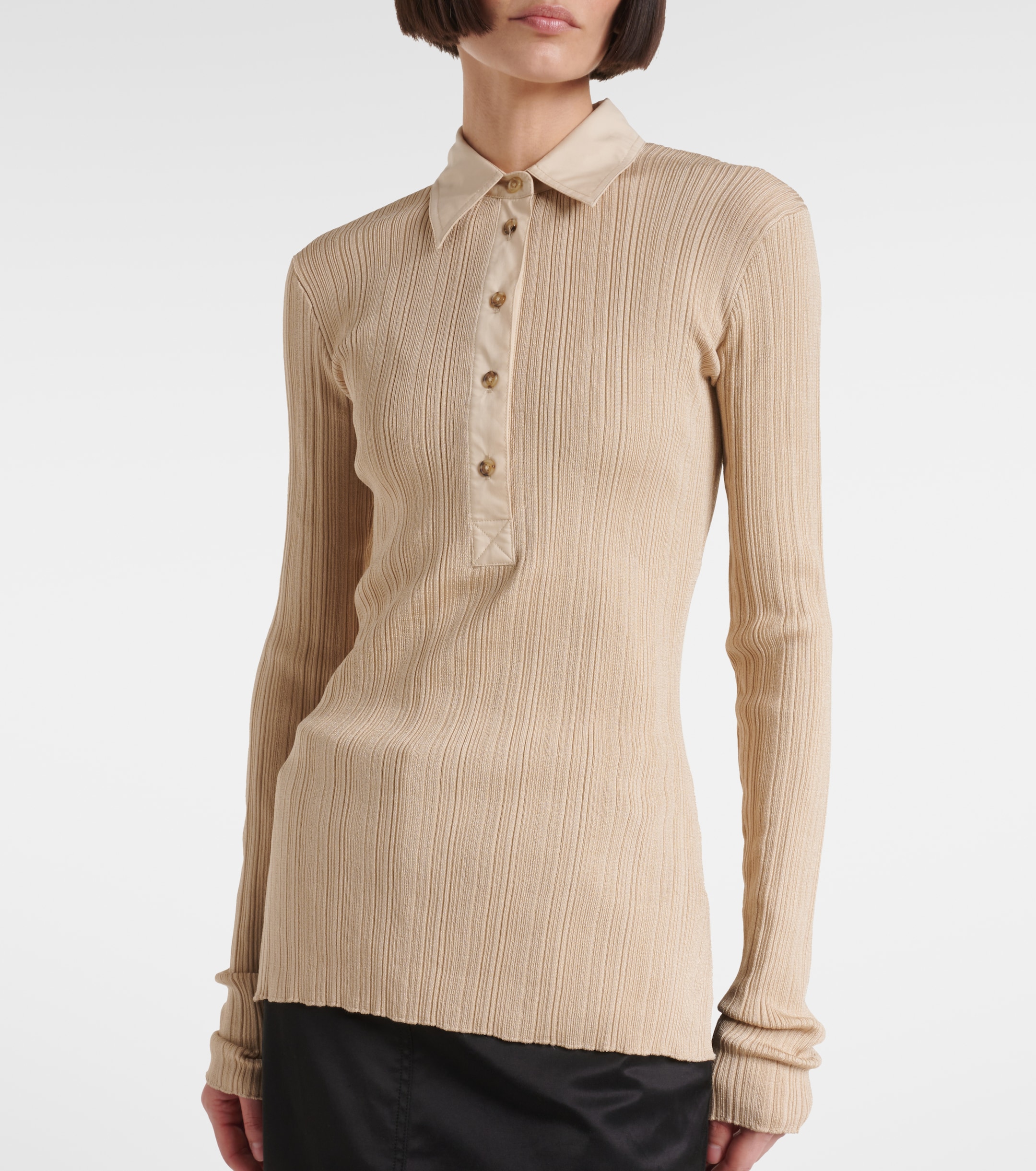 TOTEME Jersey polo sweater thumbnail