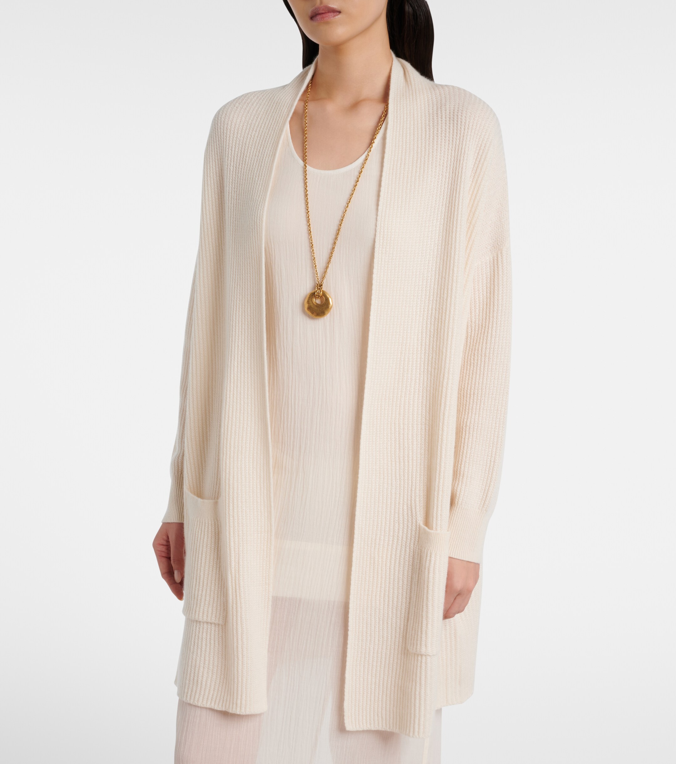 Jardin des Orangers Ribbed-knit cashmere cardigan thumbnail