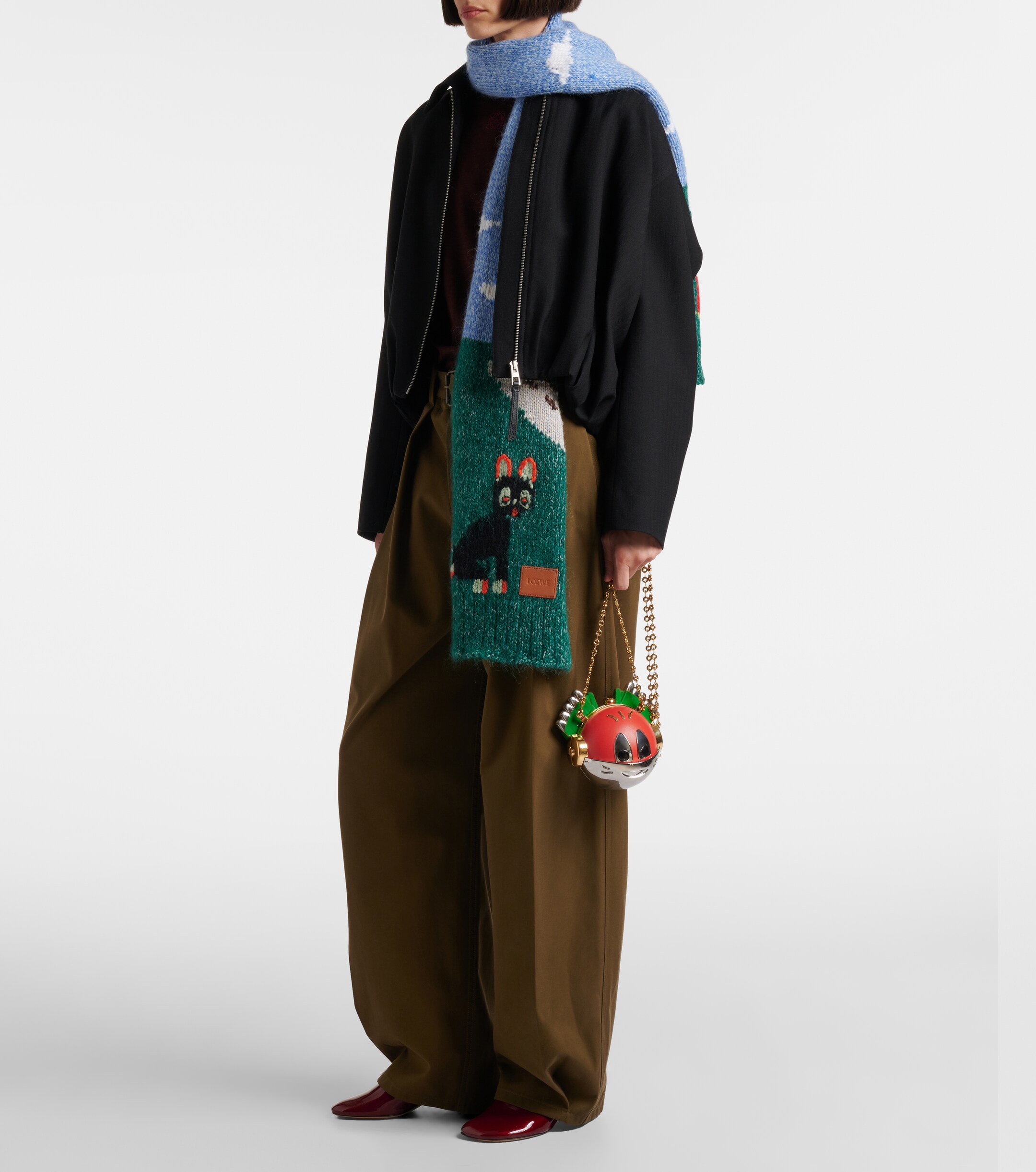 Loewe x Louis Wain Knight Cat clutch