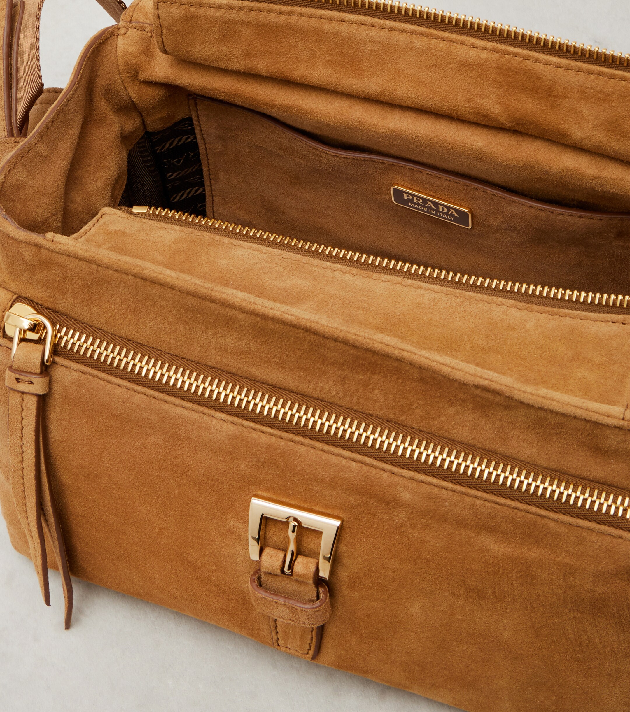 Prada Prada Explore Medium suede shoulder bag