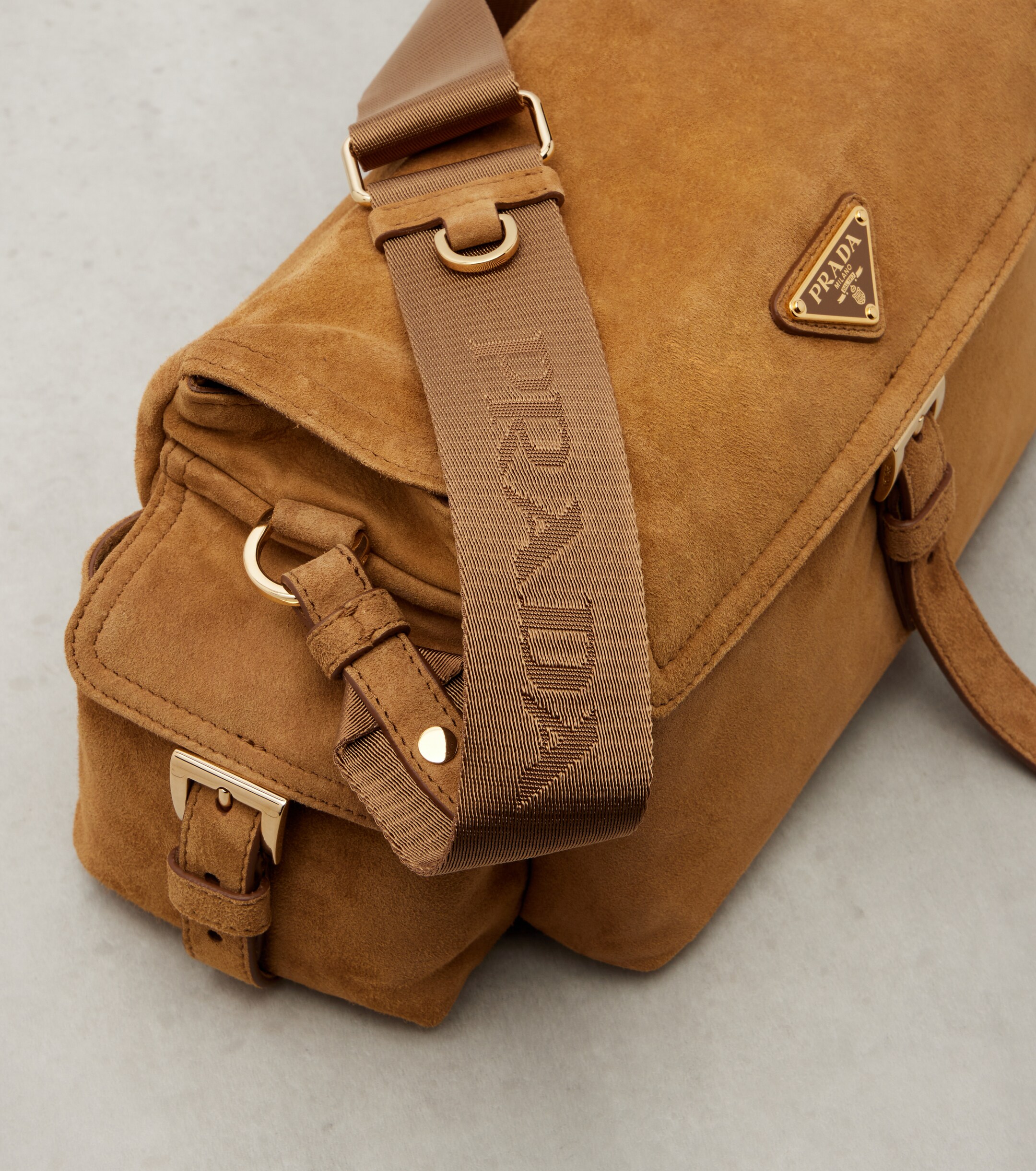 Prada Prada Explore Medium suede shoulder bag