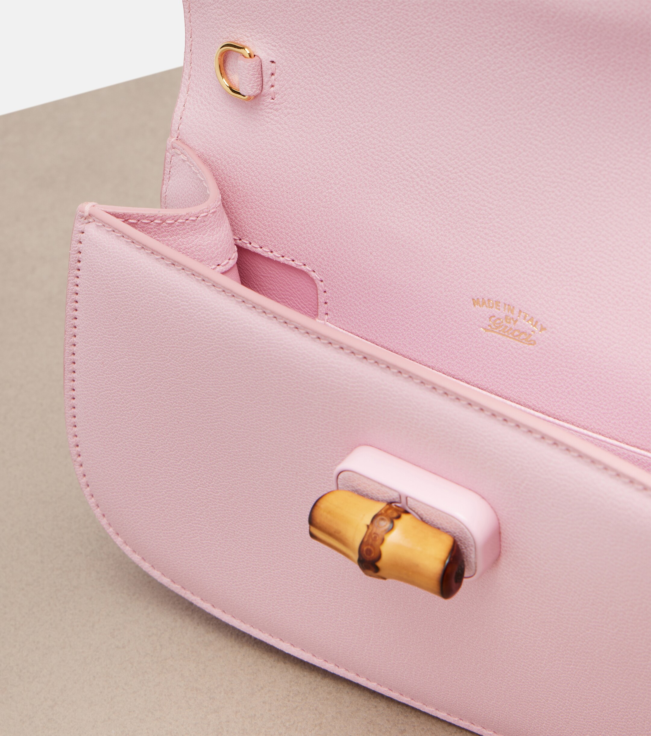 Gucci Bamboo leather clutch