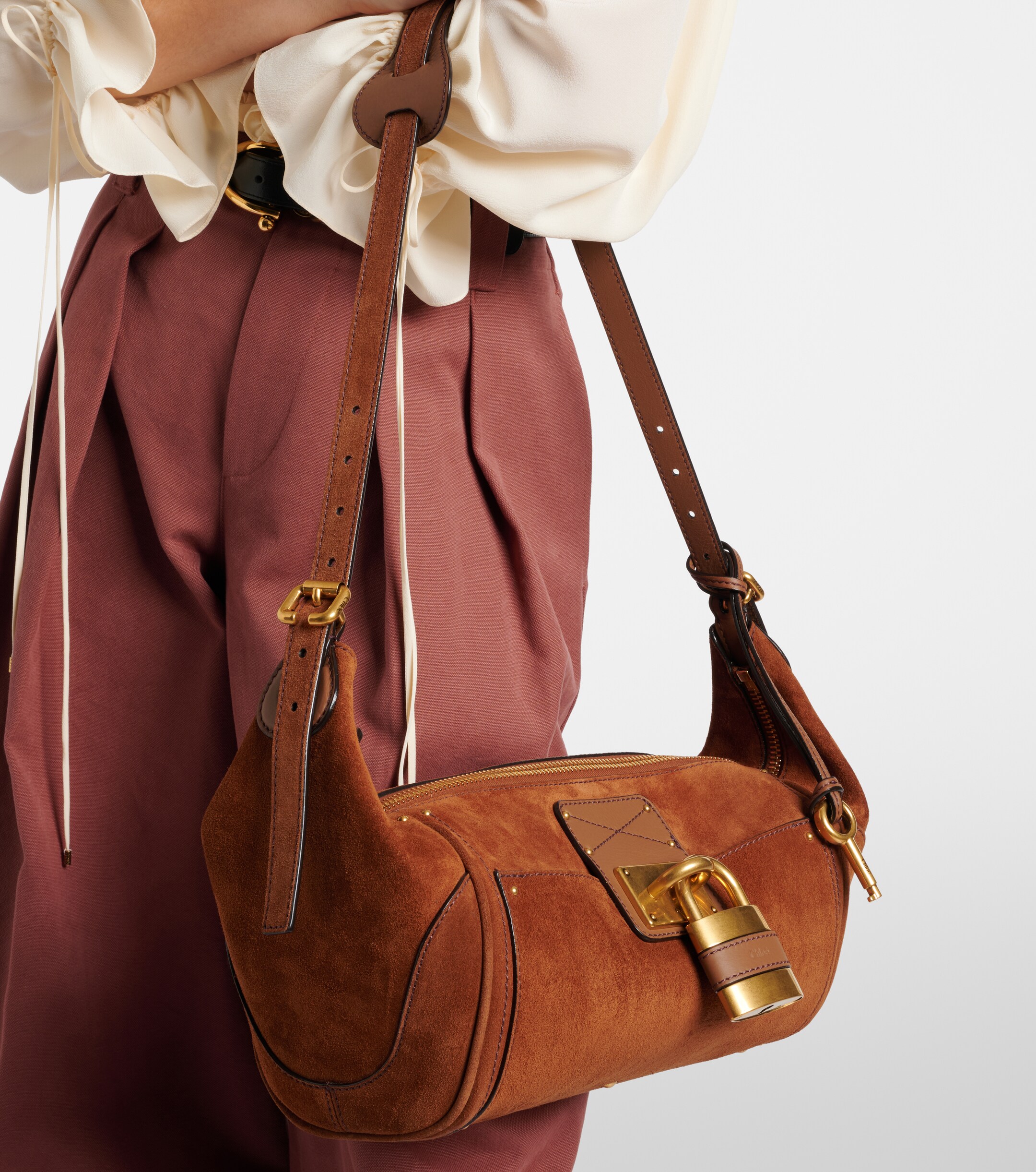 Chloé Paddington Small suede shoulder bag