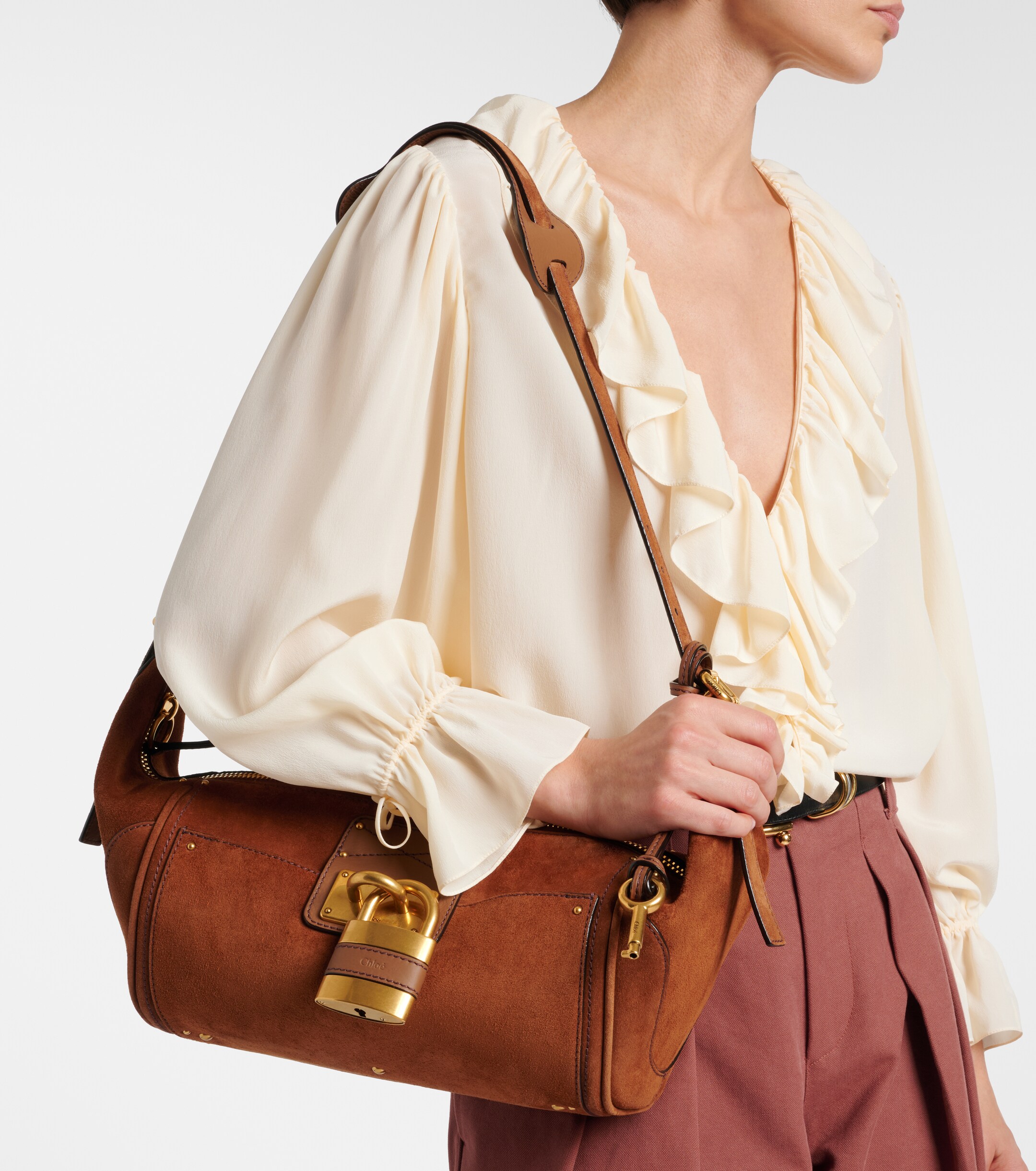 Chloé Paddington Small suede shoulder bag