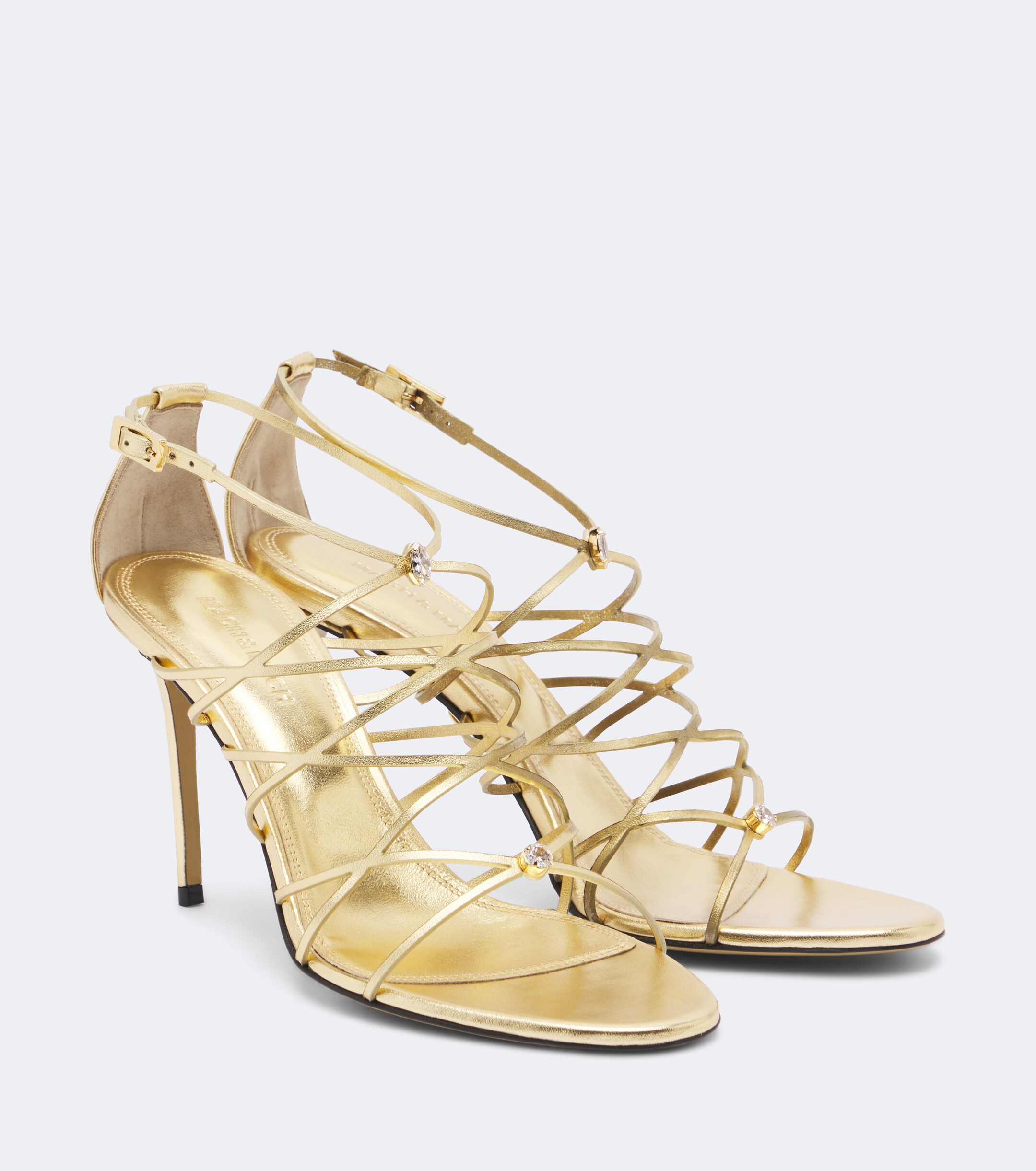 MACH & MACH Mach & Mach Daisy embellished leather sandals