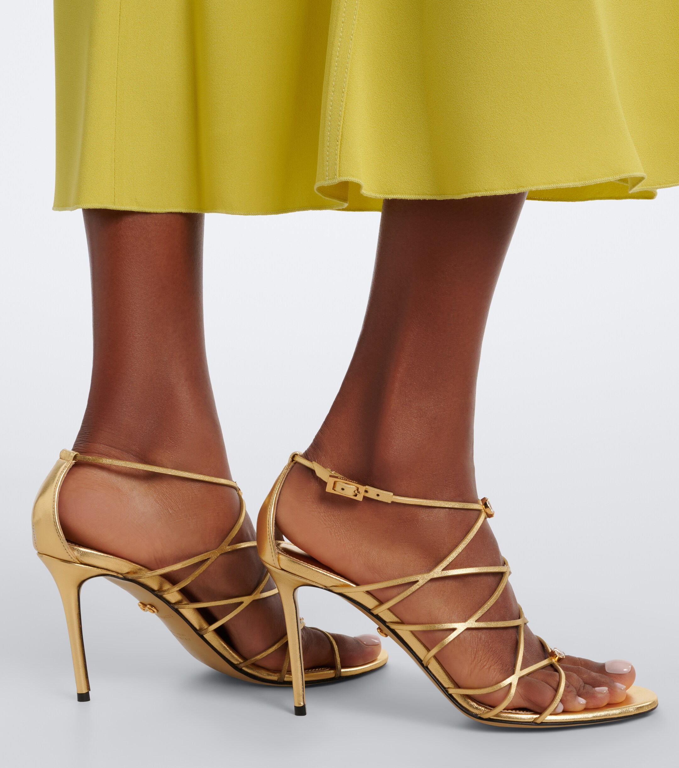 MACH & MACH Mach & Mach Daisy embellished leather sandals