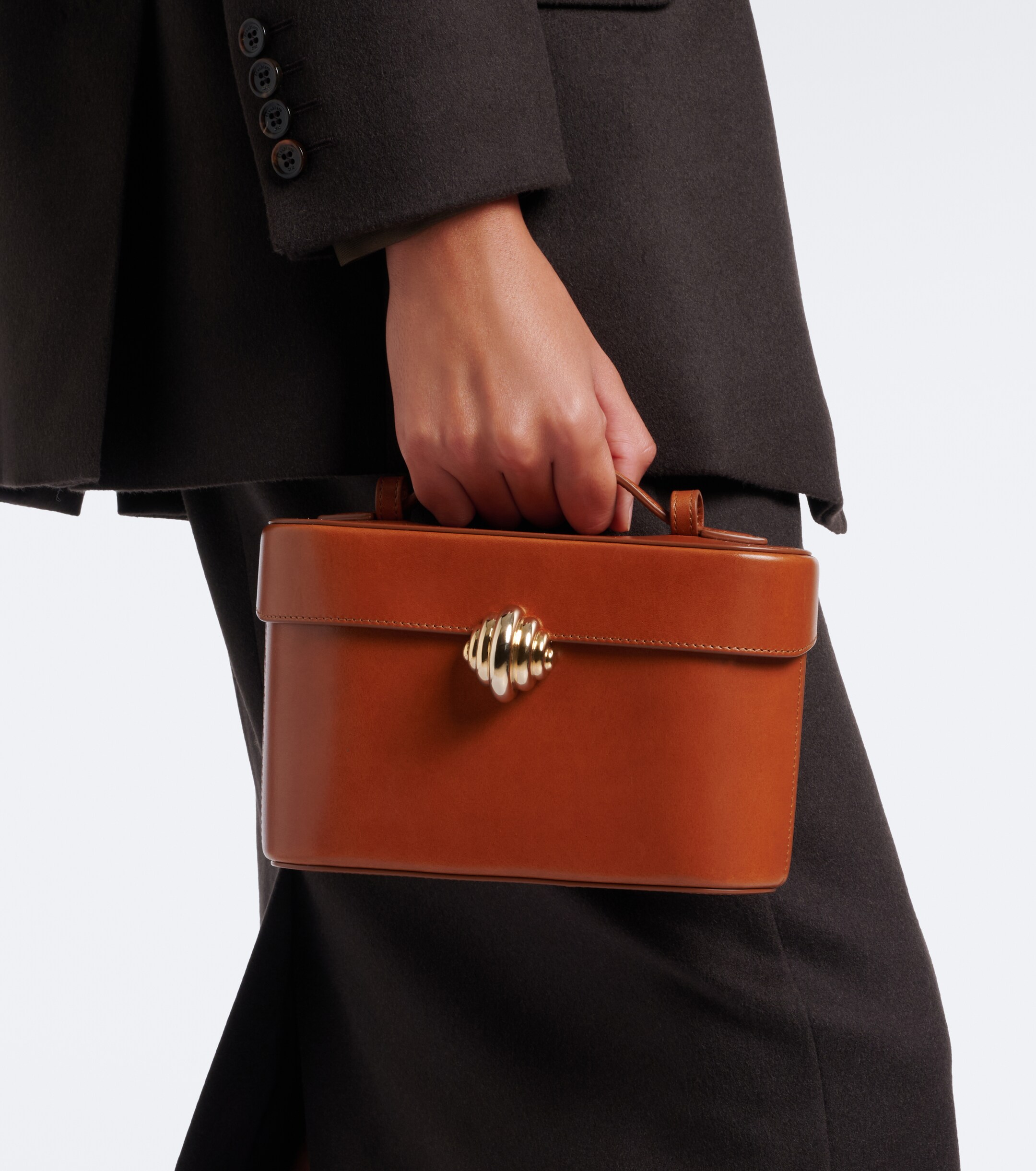 AQUAZZURA Aquazzura Belgravia Small leather vanity bag