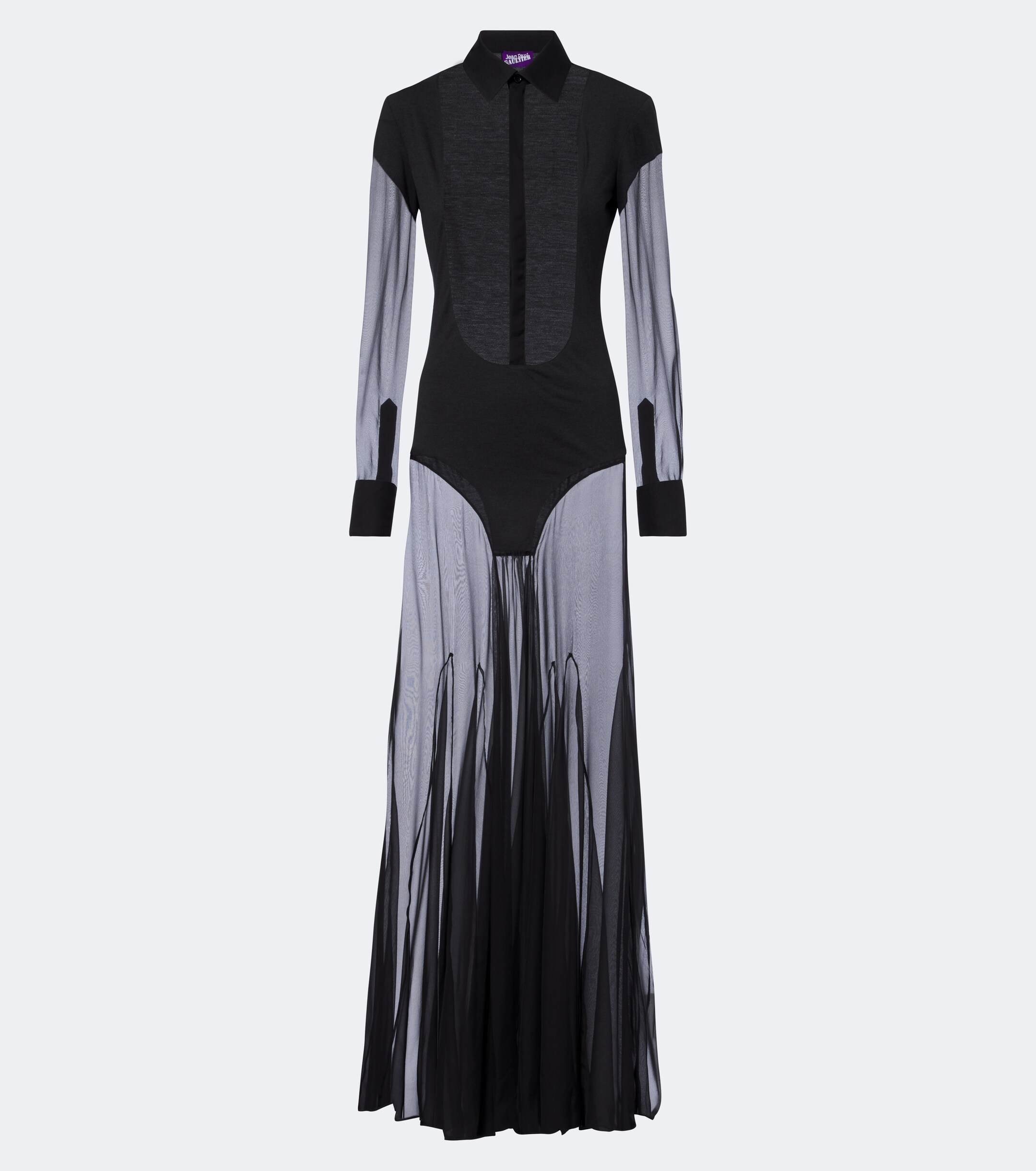 Jean Paul Gaultier Jean Paul Gaultier Knitted silk-trimmed shirt dress