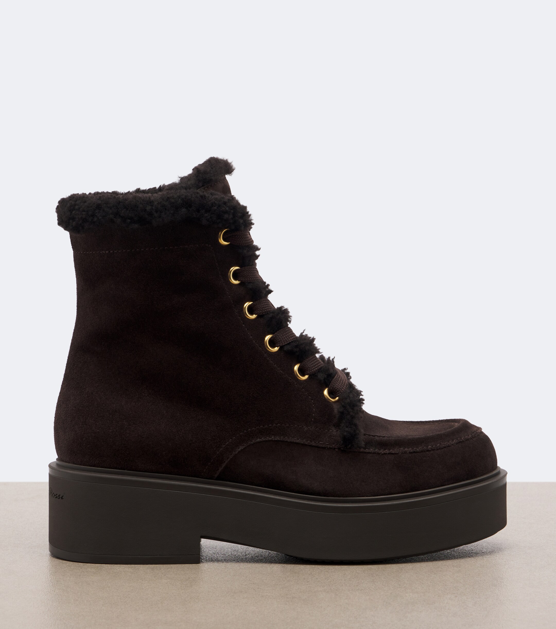 GIANVITO ROSSI Gianvito Rossi Shearling-lined suede lace-up boots