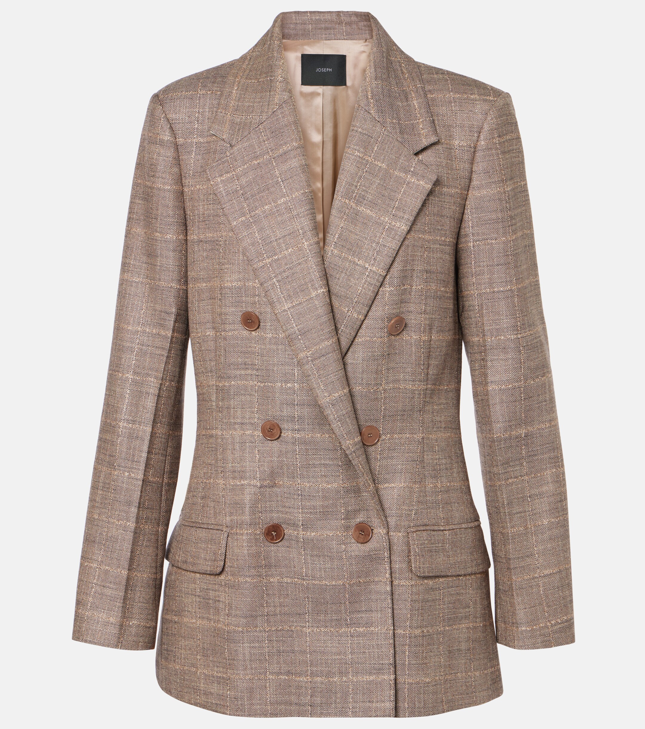 JOSEPH Castel checked wool-blend blazer