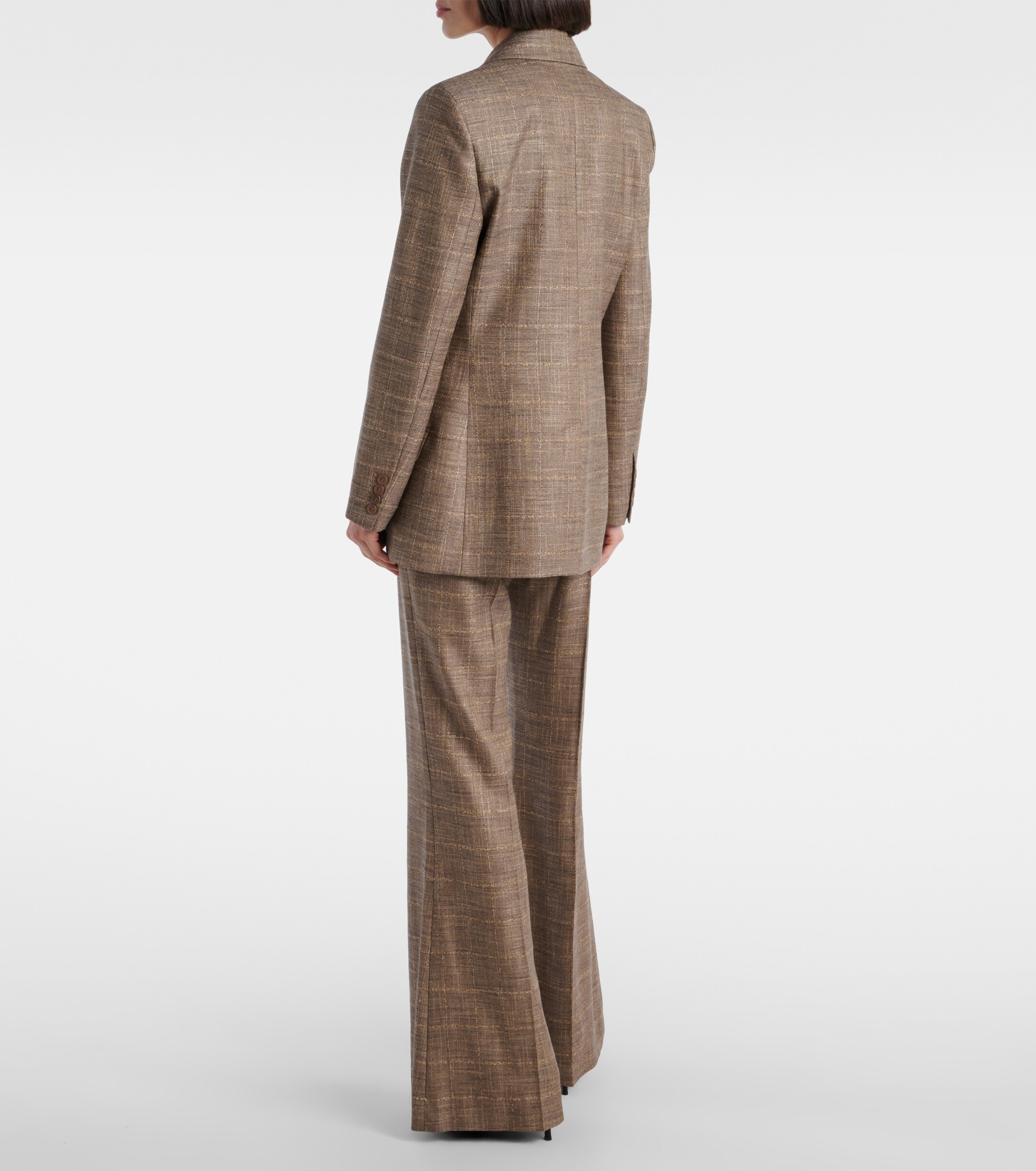 JOSEPH Castel checked wool-blend blazer