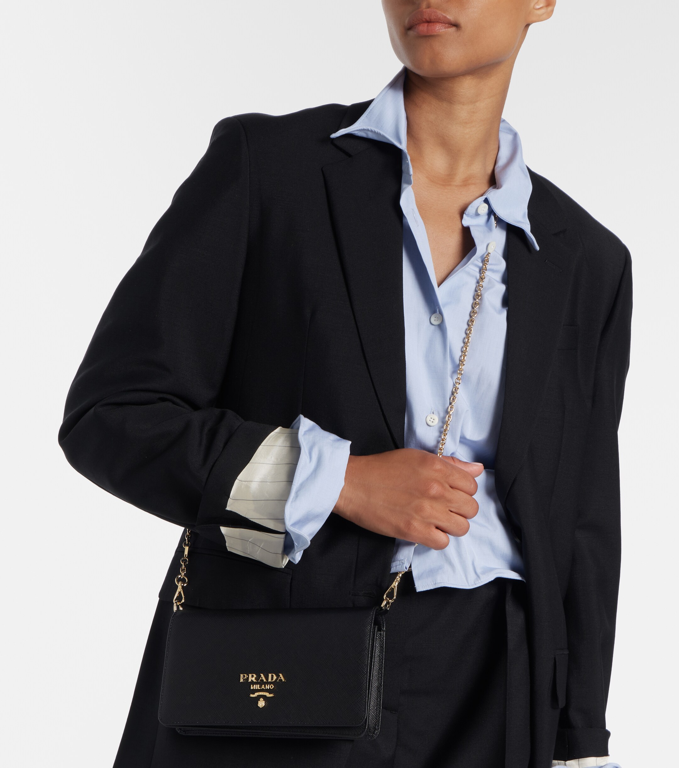 Prada Saffiano Mini leather shoulder bag